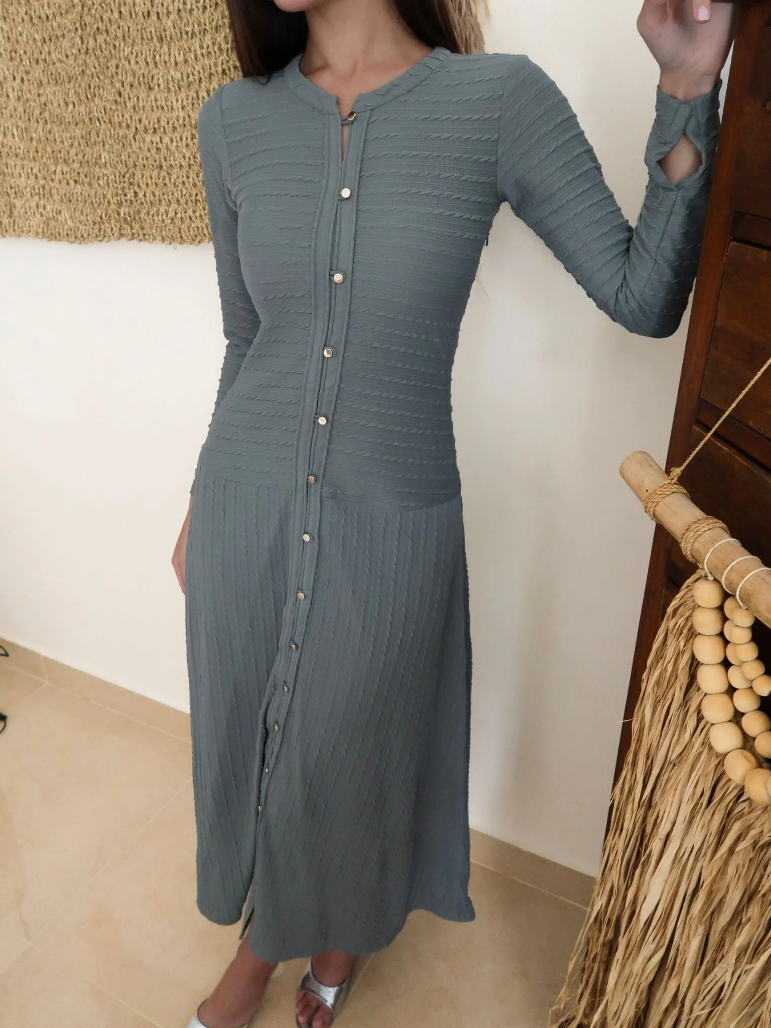 Parelle Green Long Dress - Image 6
