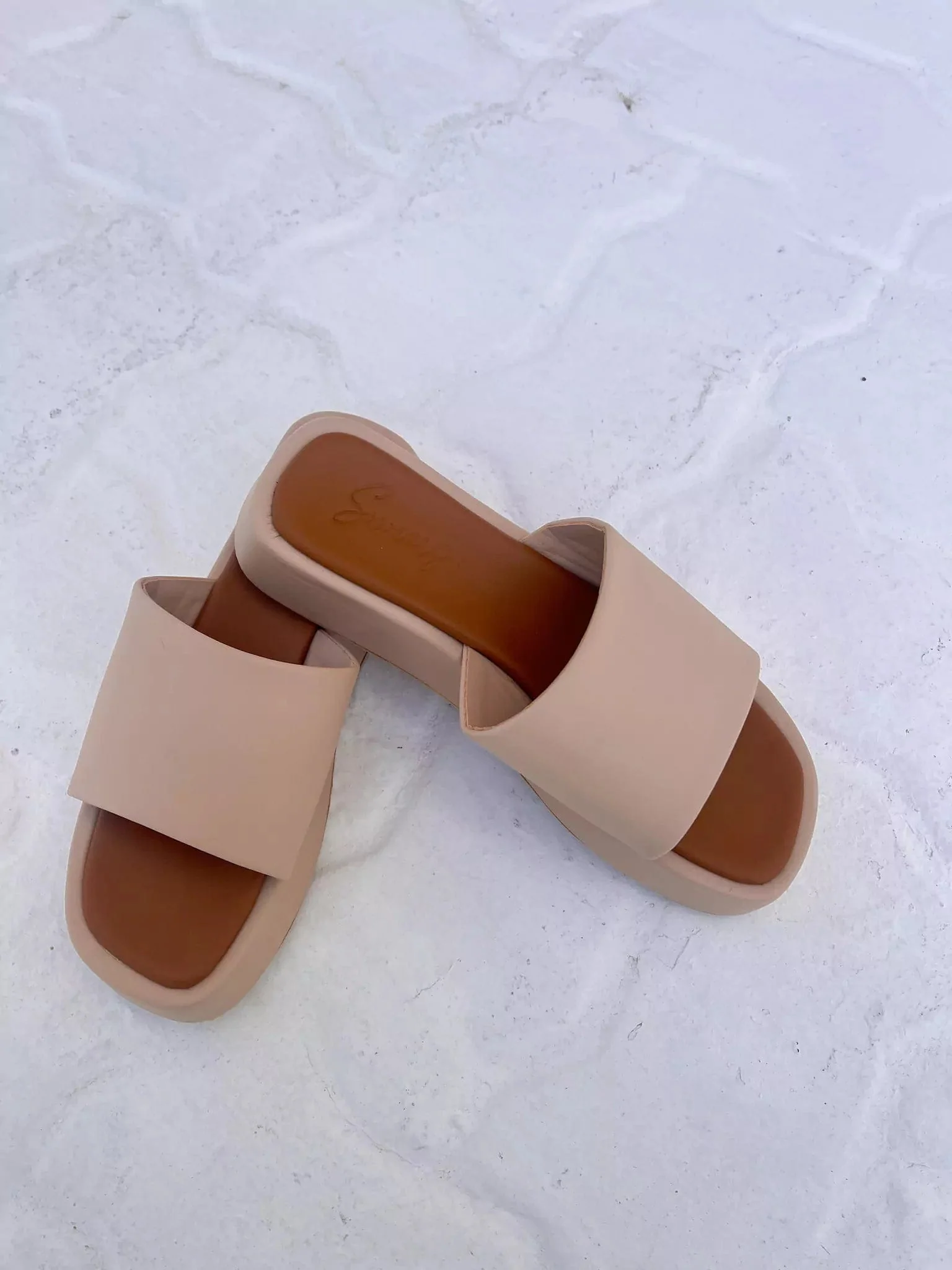 Peach Hop Along Wedges Sandals - Image 3