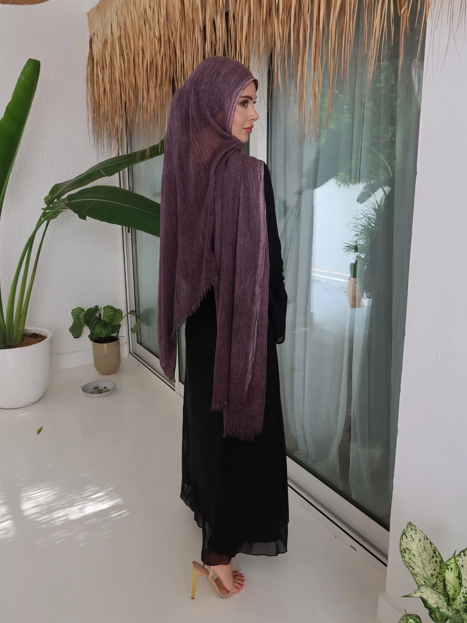 Pearla Dusty Berry Stole /Scarf - Image 6