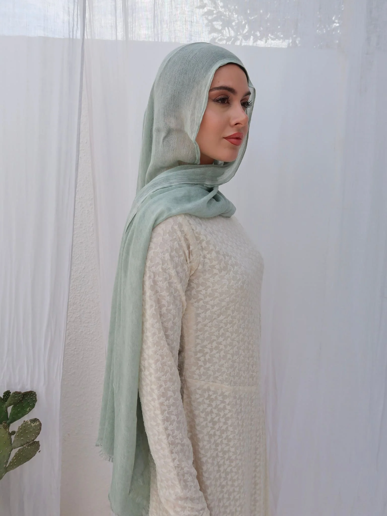 Pearla Glacier Sage Stole / Scarf