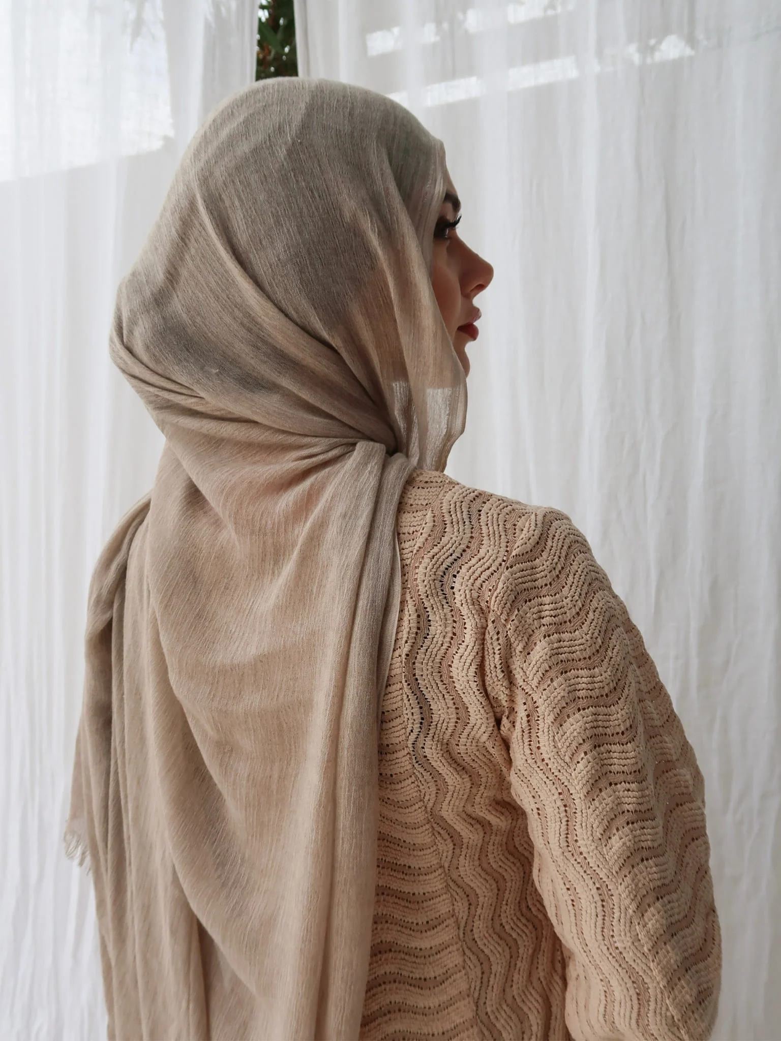 Pearla Maple Khaki Stole / Scarf - Image 8