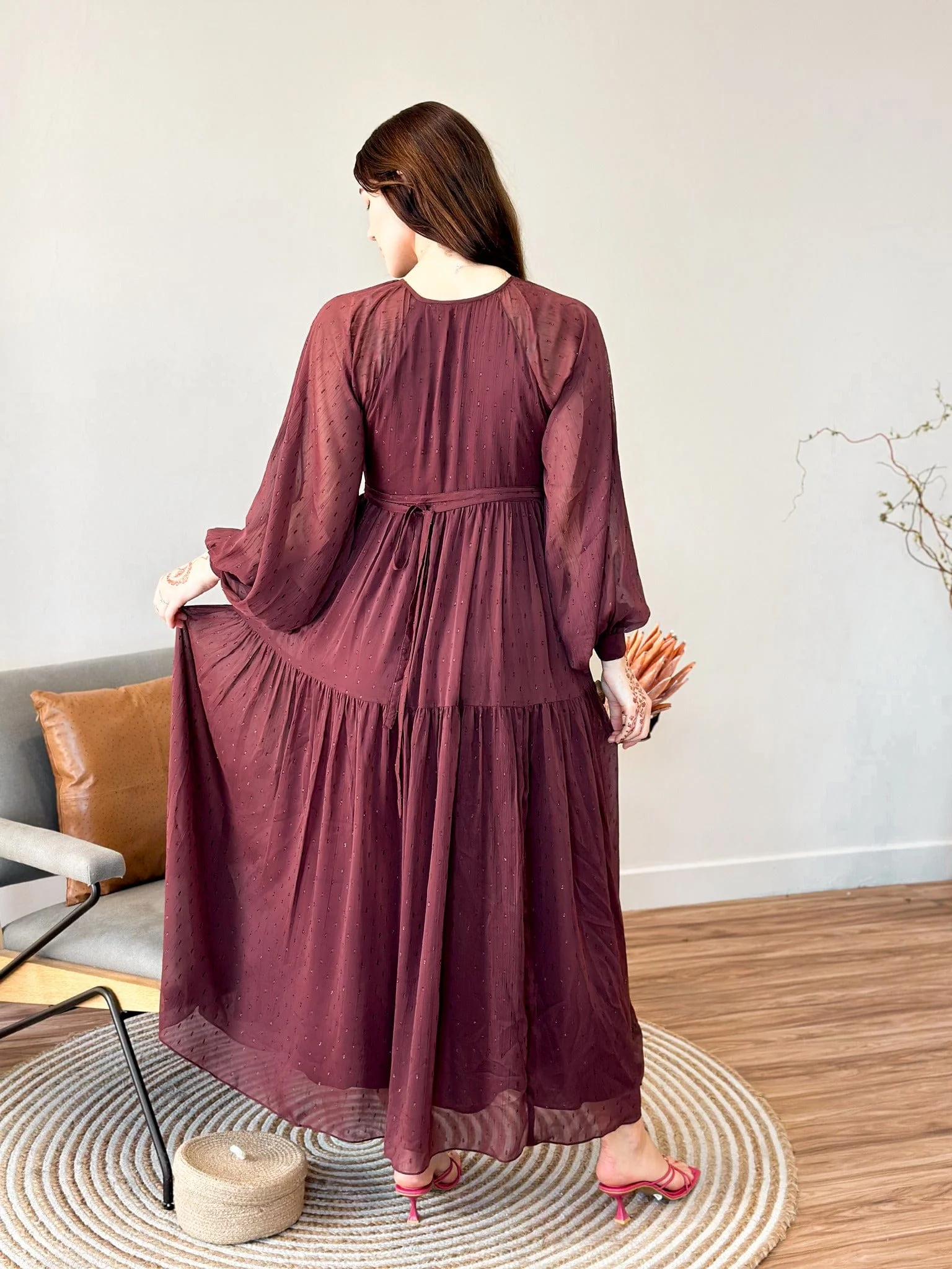 Pecan Rose Long Dress - Image 12
