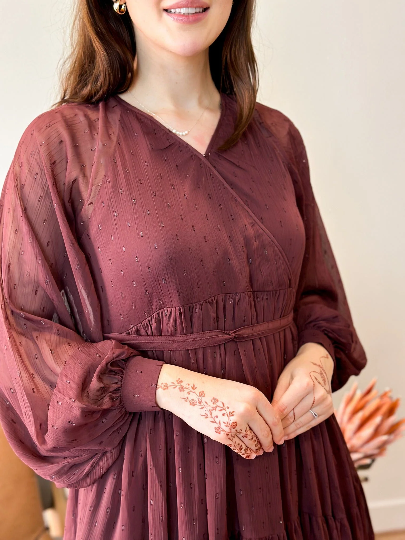 Pecan Rose Long Dress - Image 2