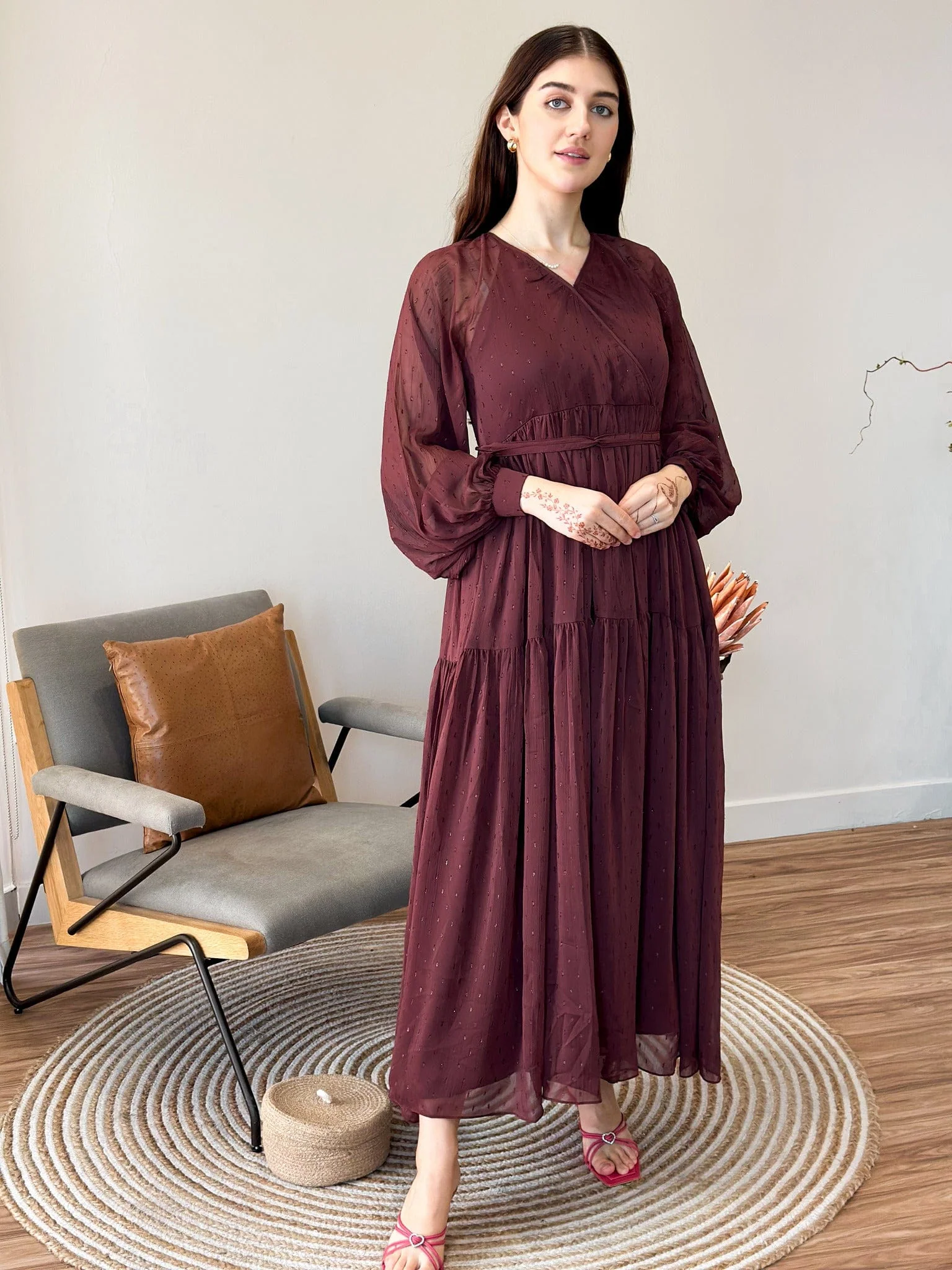 Pecan Rose Long Dress - Image 7