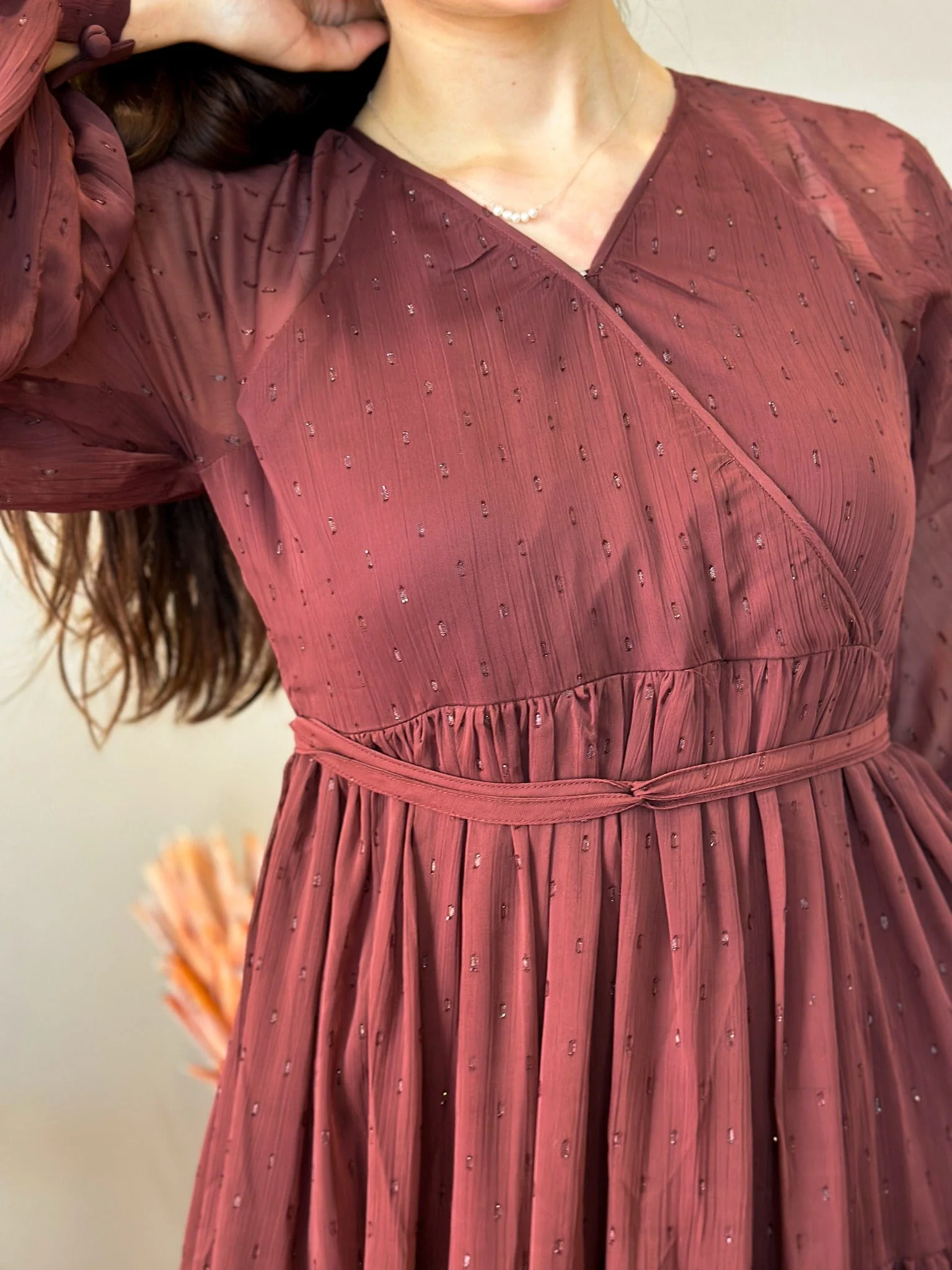 Pecan Rose Long Dress - Image 9