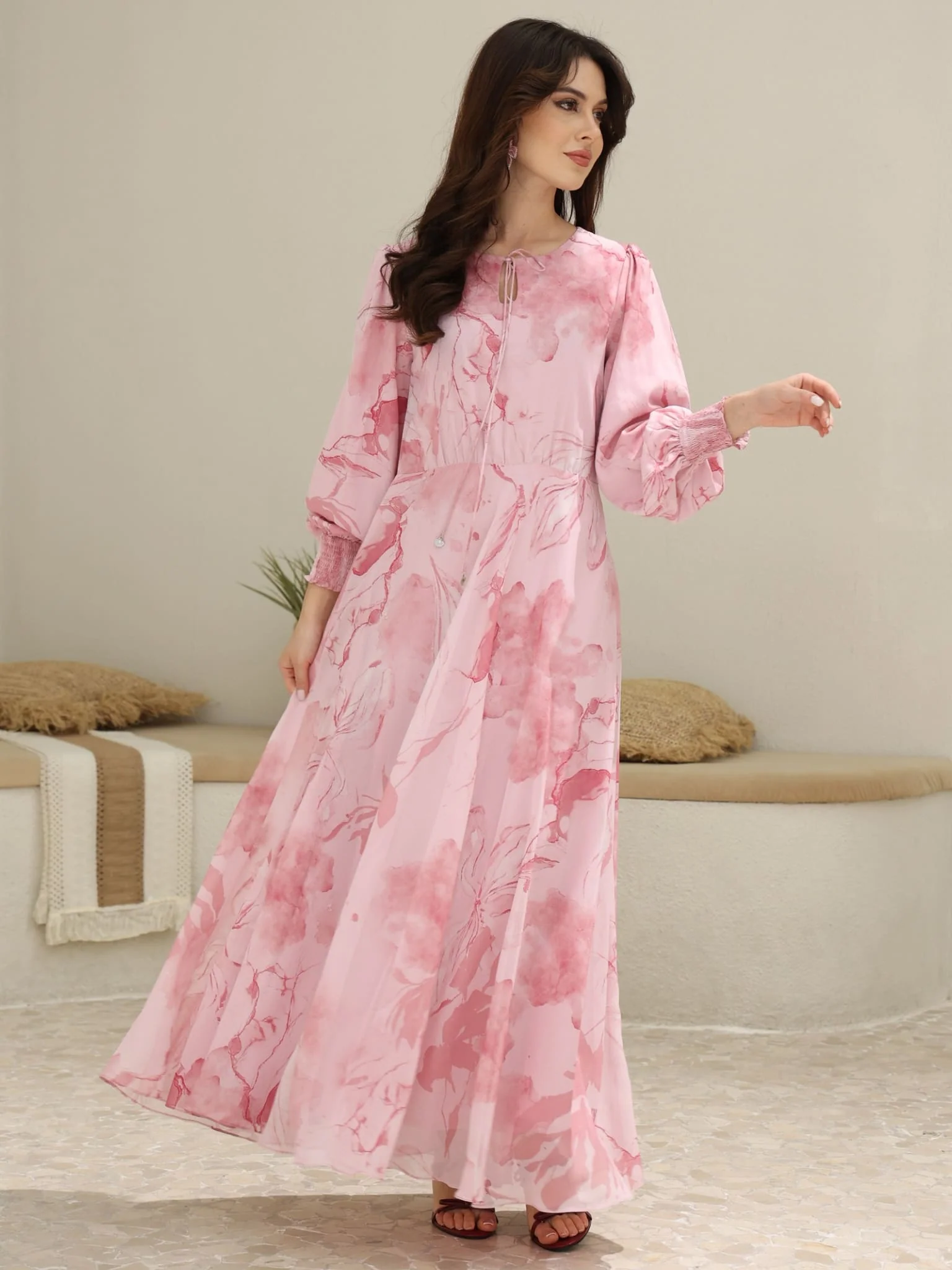 Pink Cooper Floral Long Dress - Image 10