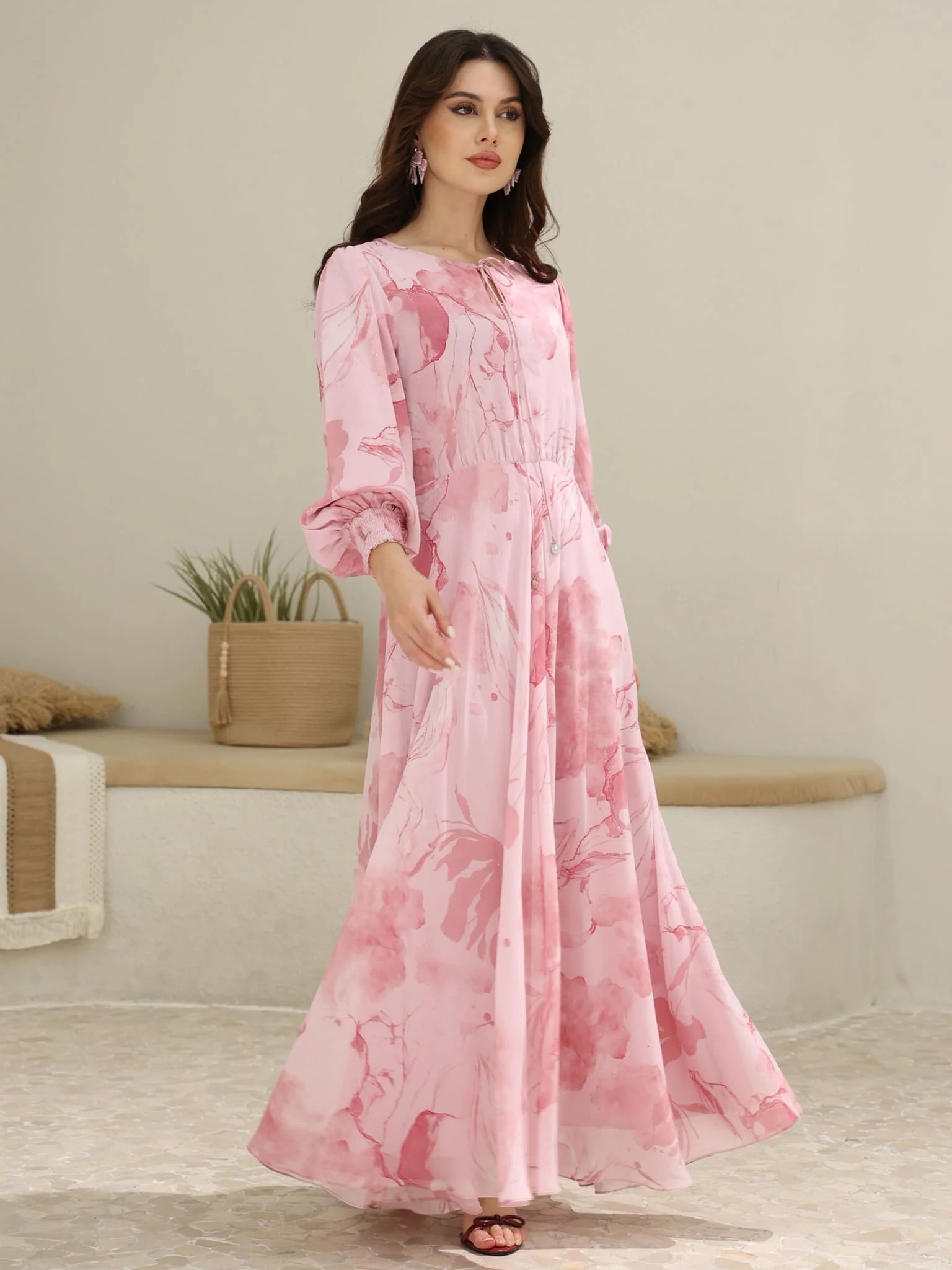 Pink Cooper Floral Long Dress - Image 6