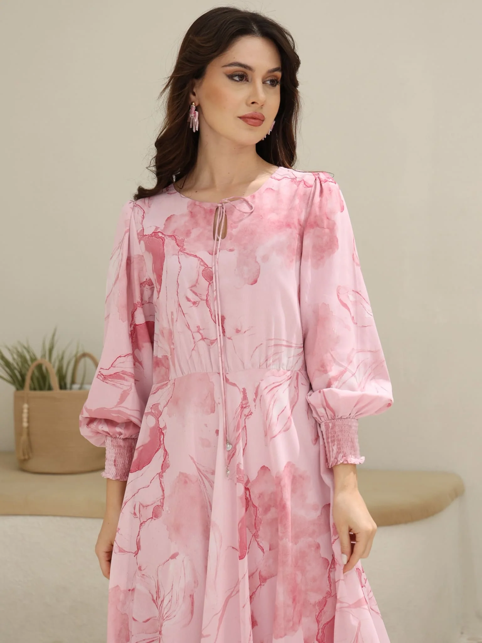 Pink Cooper Floral Long Dress - Image 7