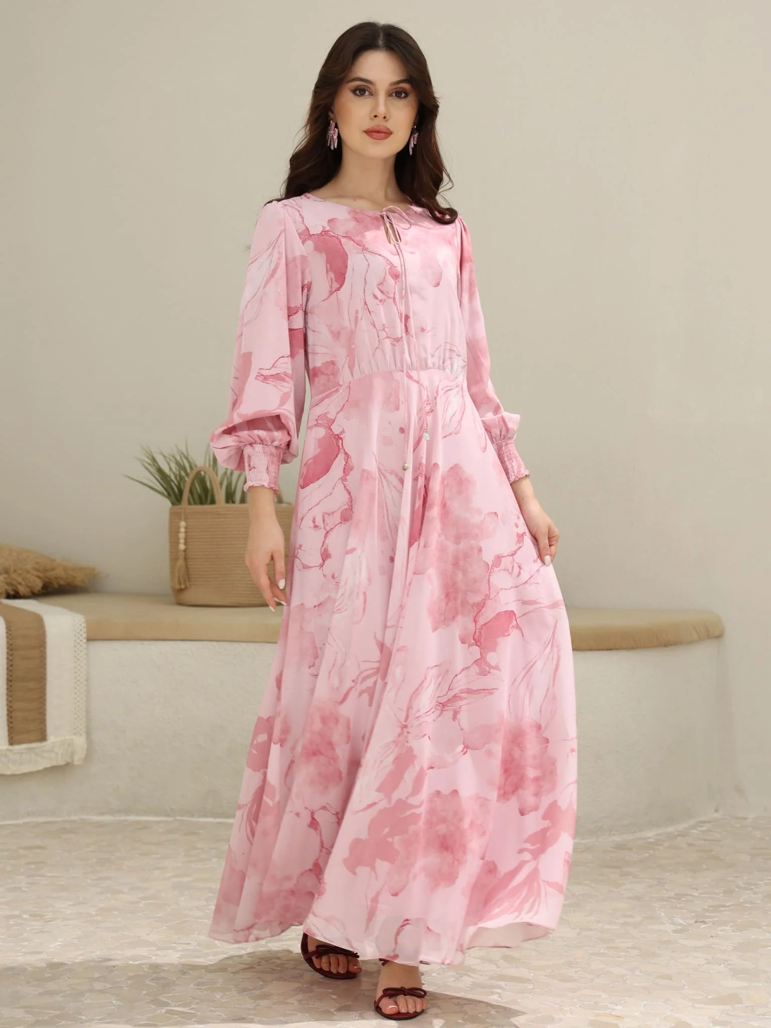Pink Cooper Floral Long Dress - Image 8