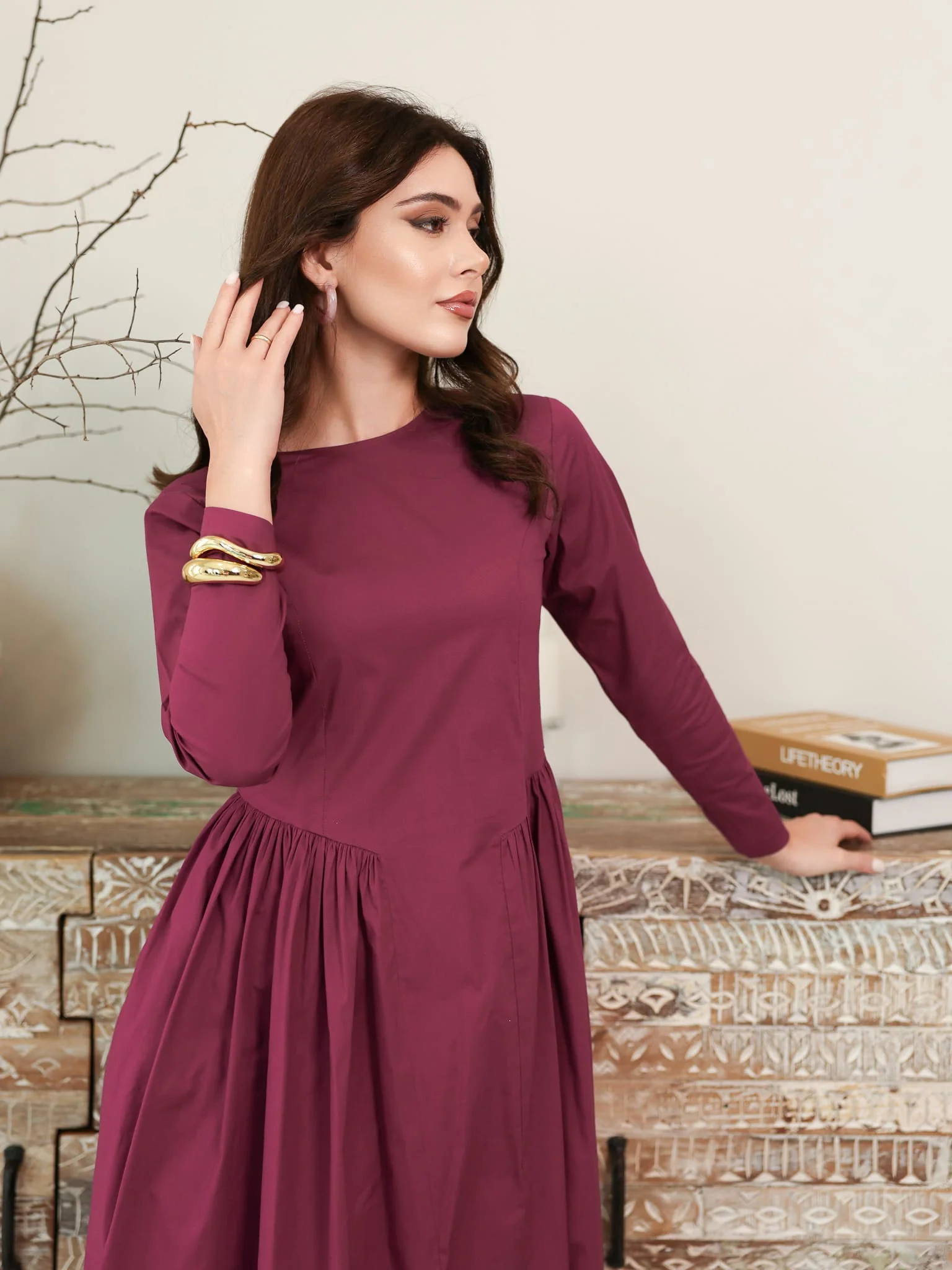 Plumelot Panel Poplin Dress - Image 5