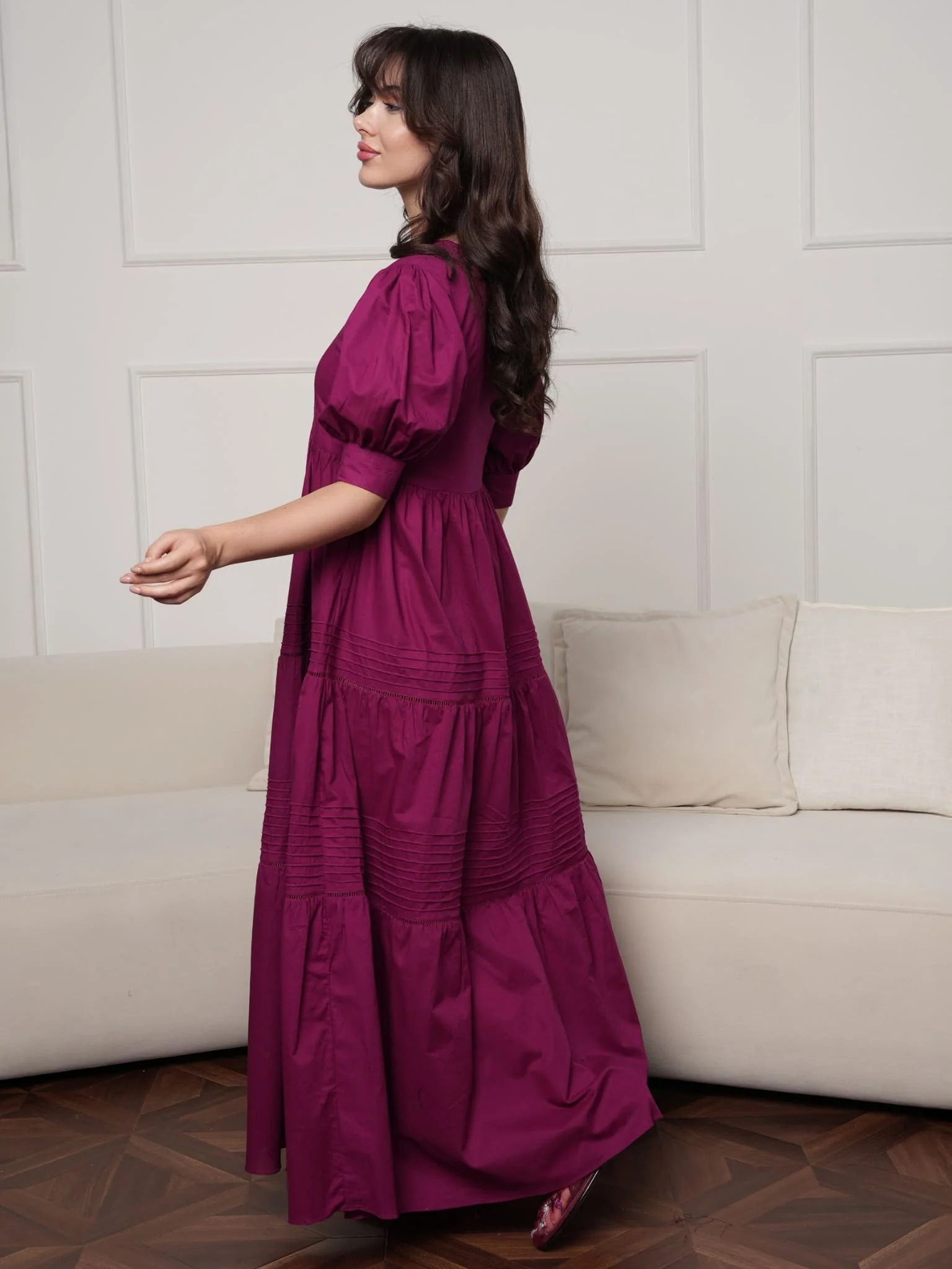 Plummy Cotton Lace Dress - Image 3