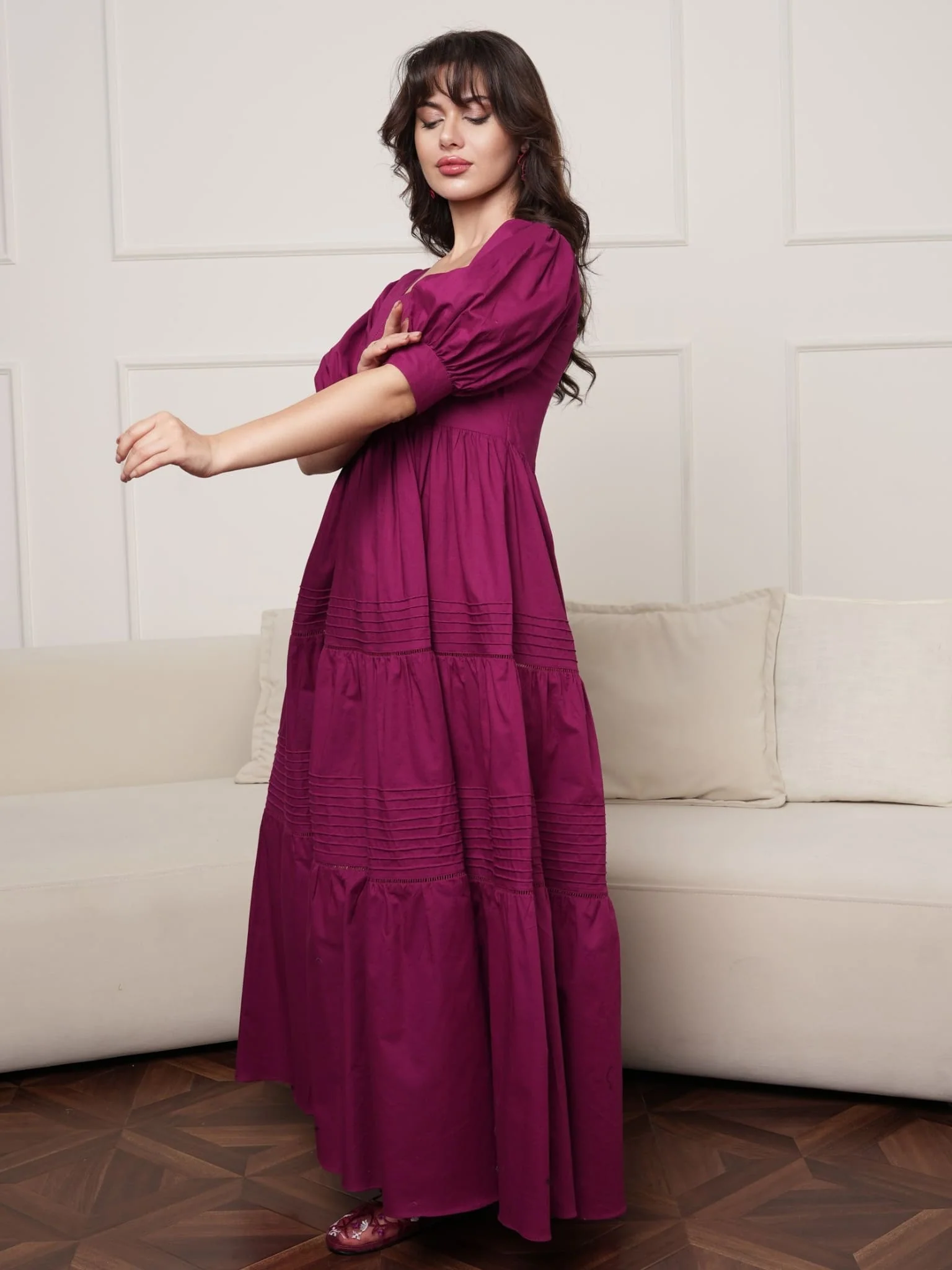 Plummy Cotton Lace Dress - Image 7