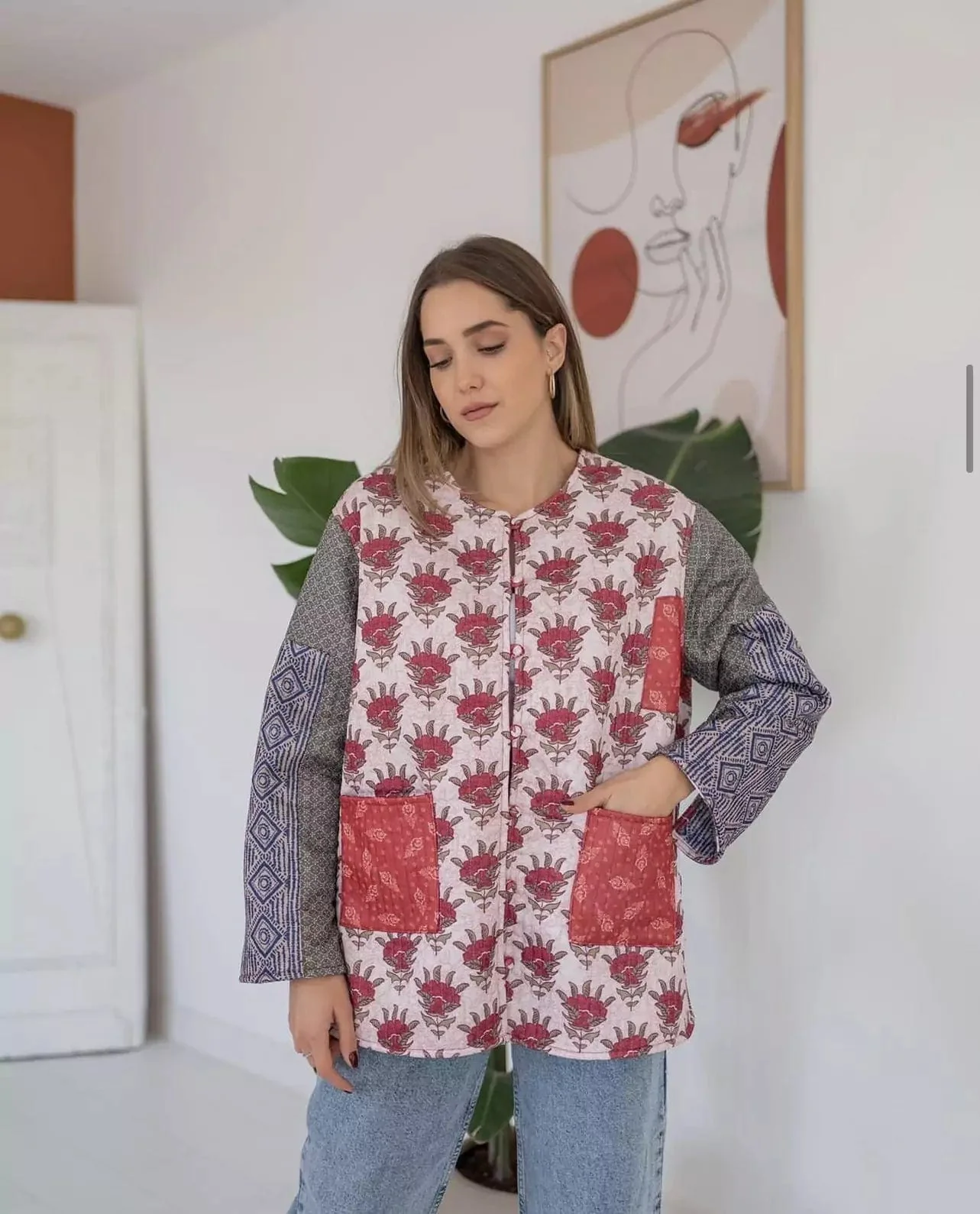 Printed Quilted Jacket - Image 3