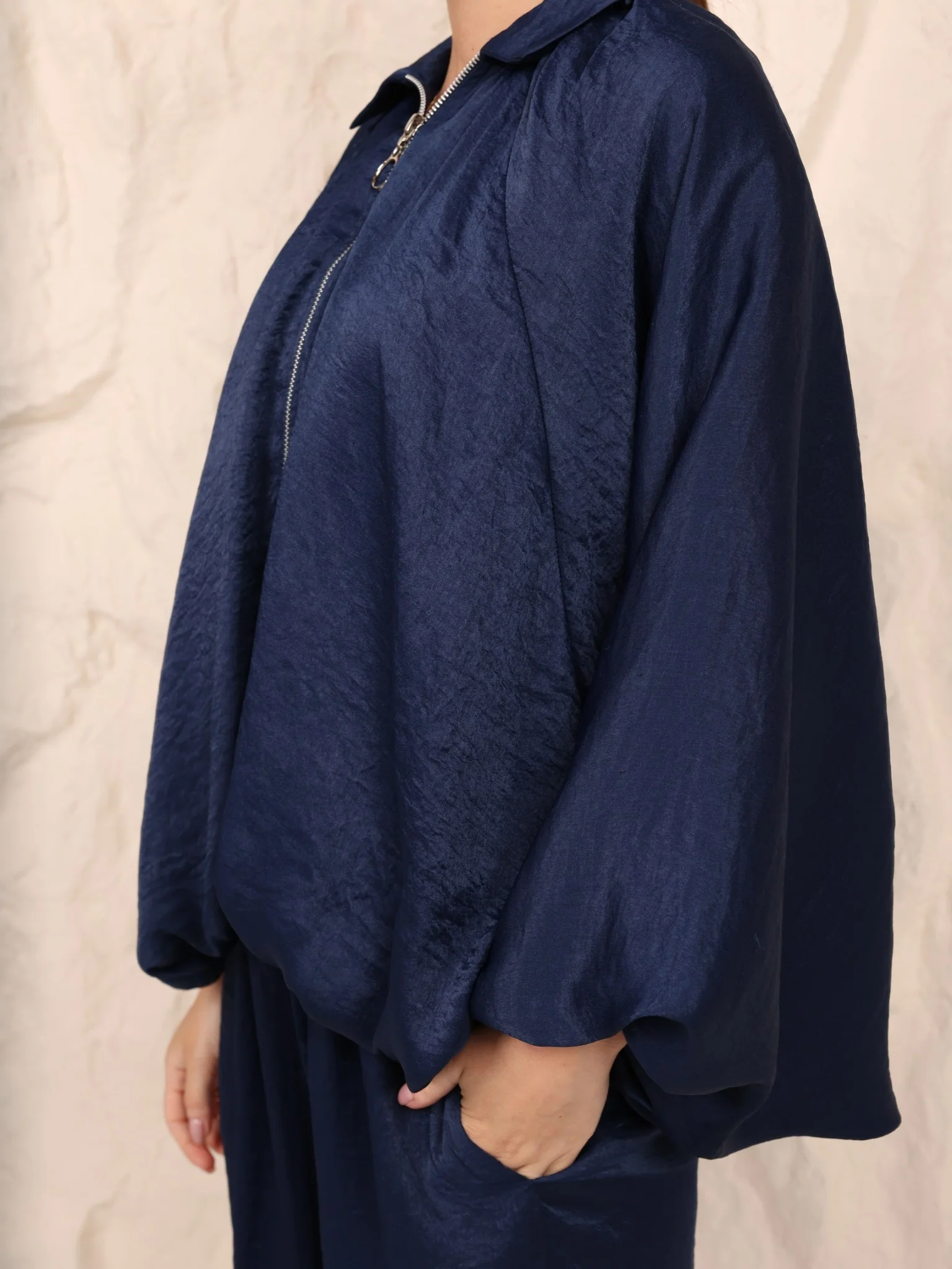 Quinn Blue Gathered Shirt - Image 5
