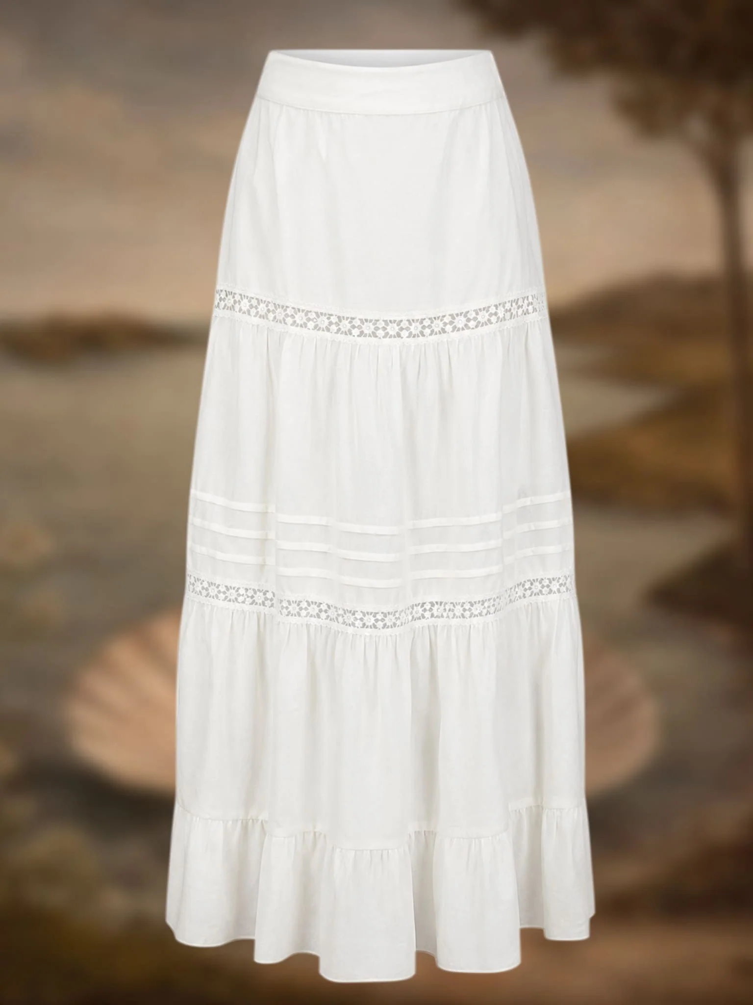 Rena Summer Lace Skirt - White - Image 2