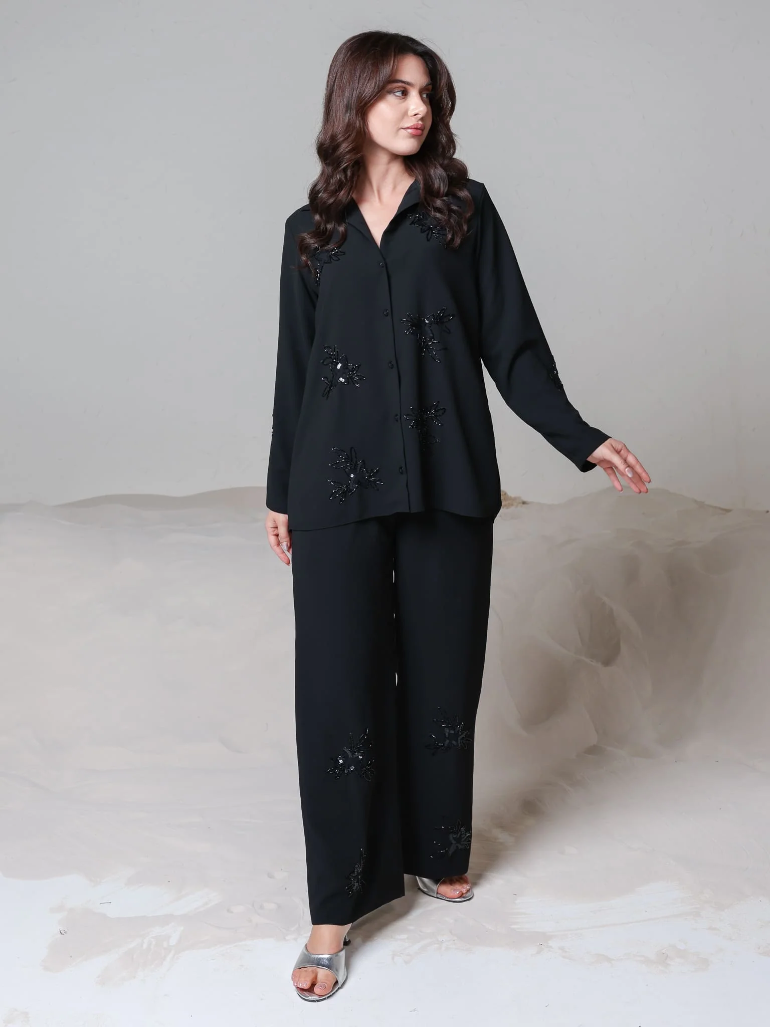 Rey Embellished Black Pants - Image 5