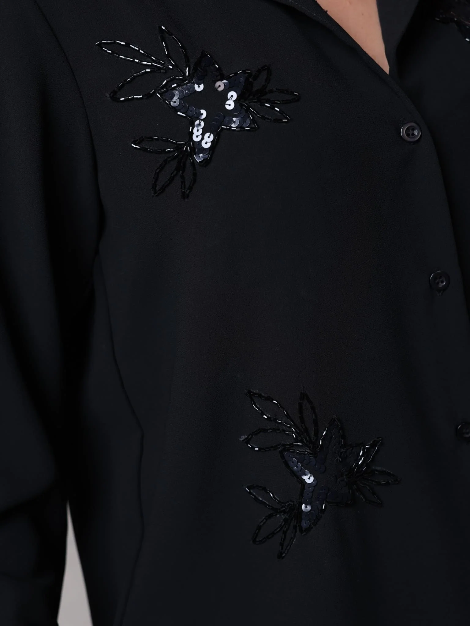 Rey Embellished Black Shirt - Image 9