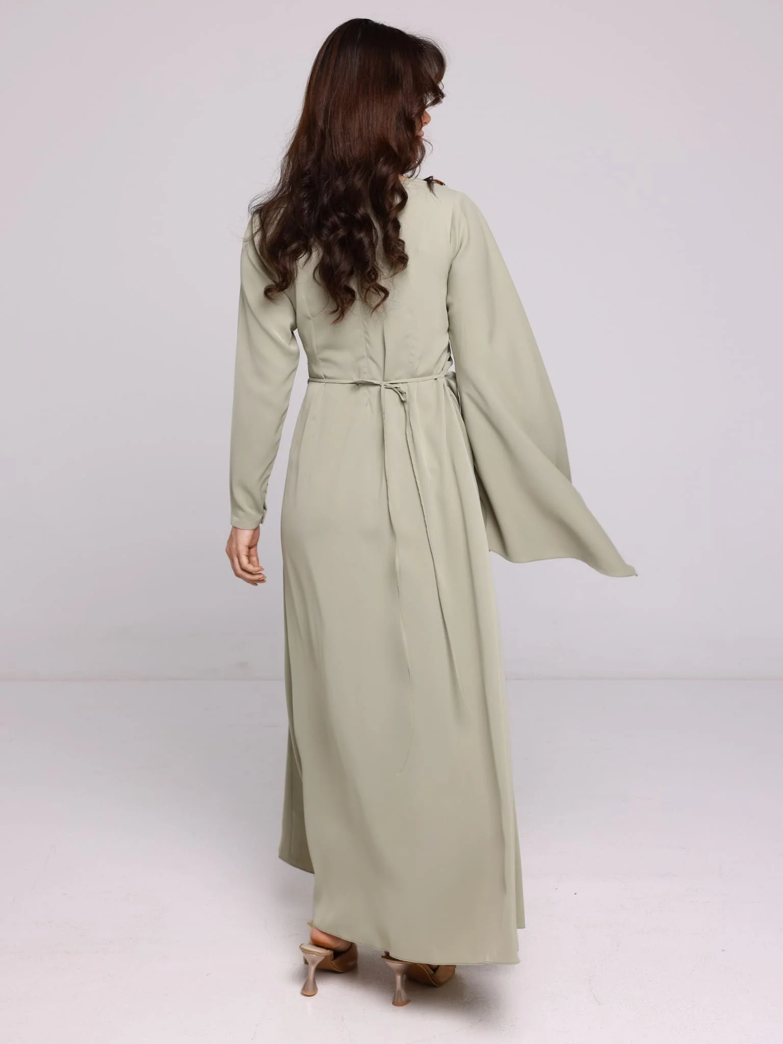 Riley Green Buckle Long Dress - Image 3
