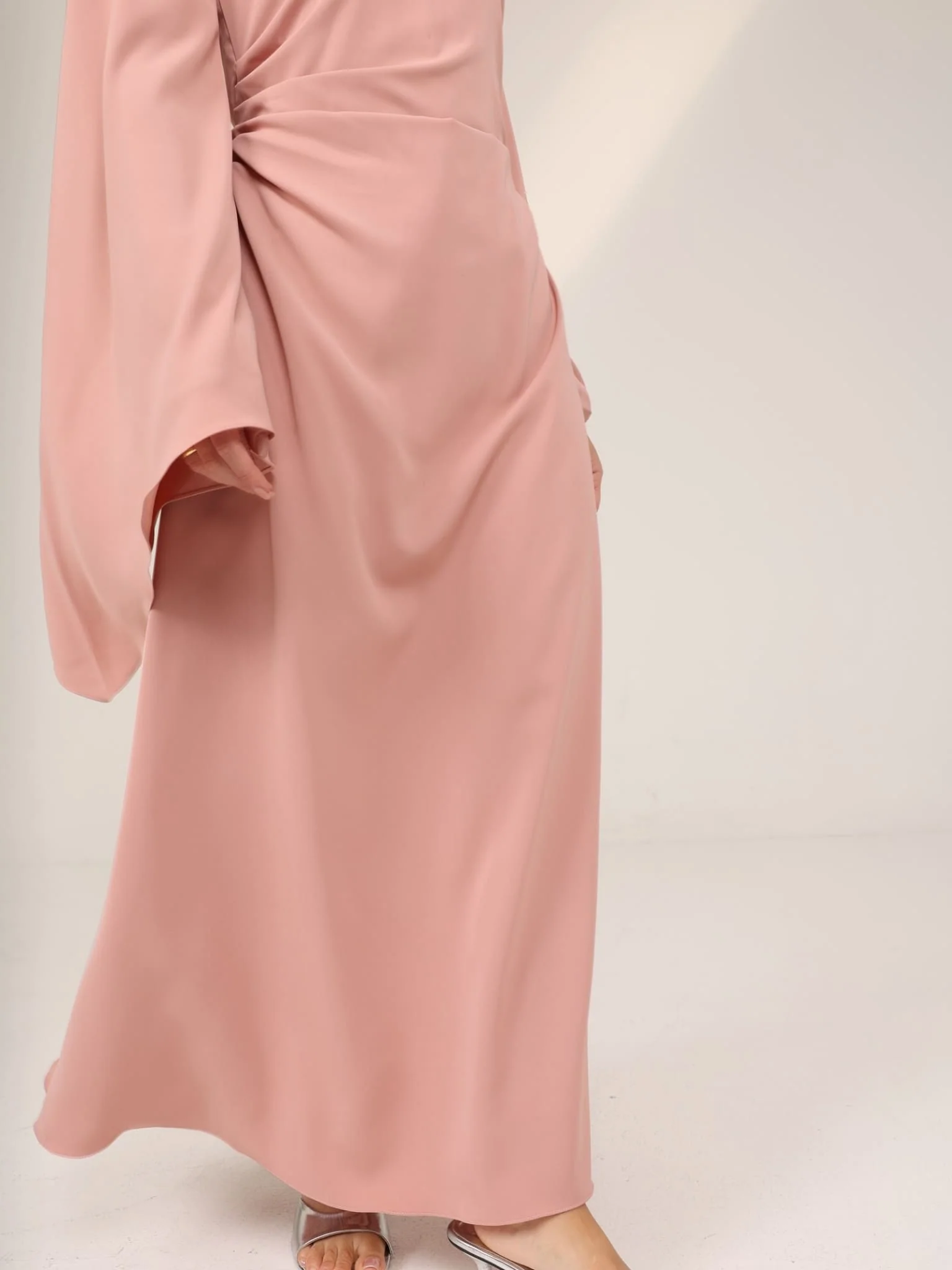 Riley Pink Buckle Long Dress - Image 11