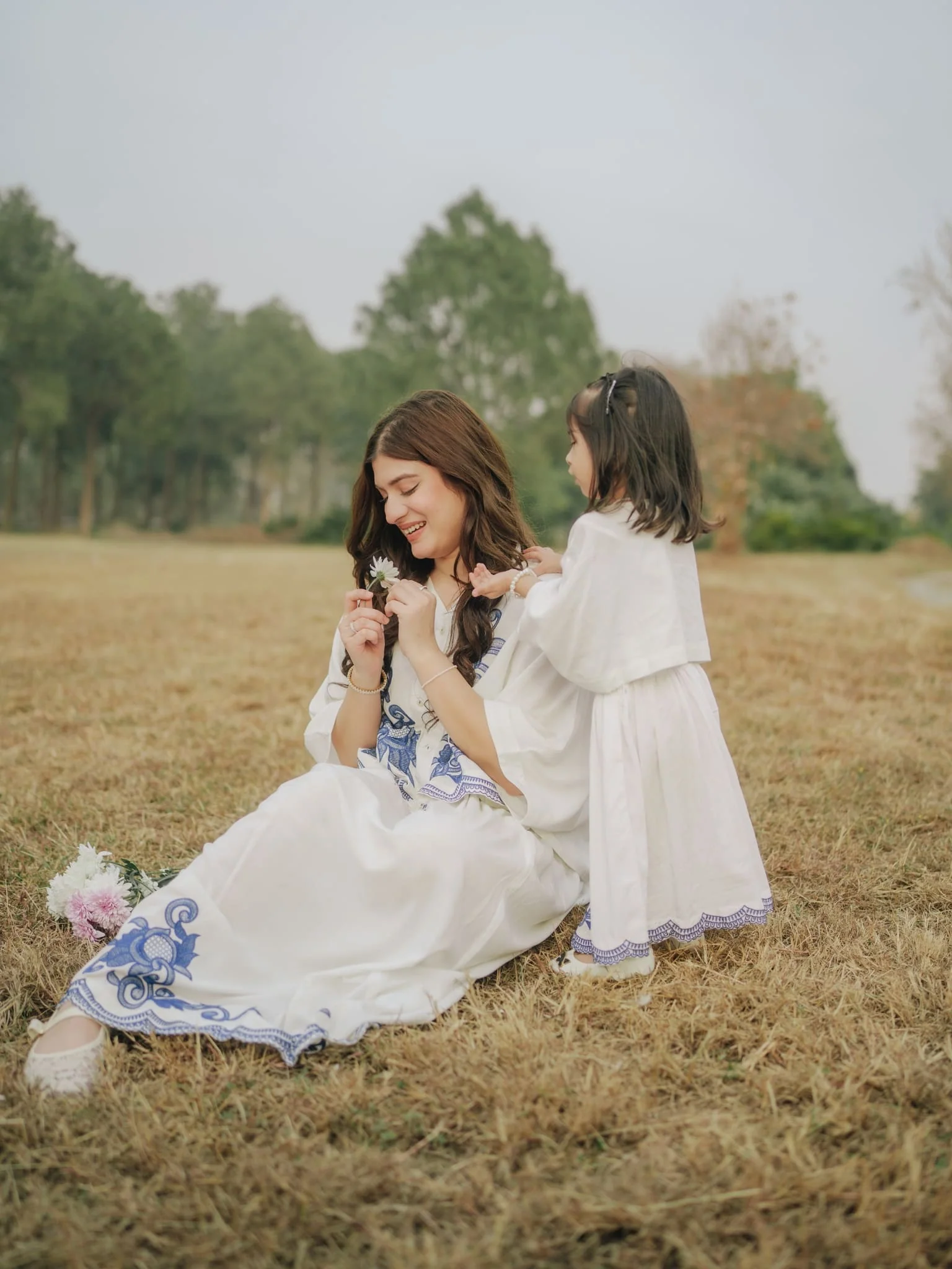 Mini Rinza Embroidered Skirt And Shirt Set For Girls - Image 7