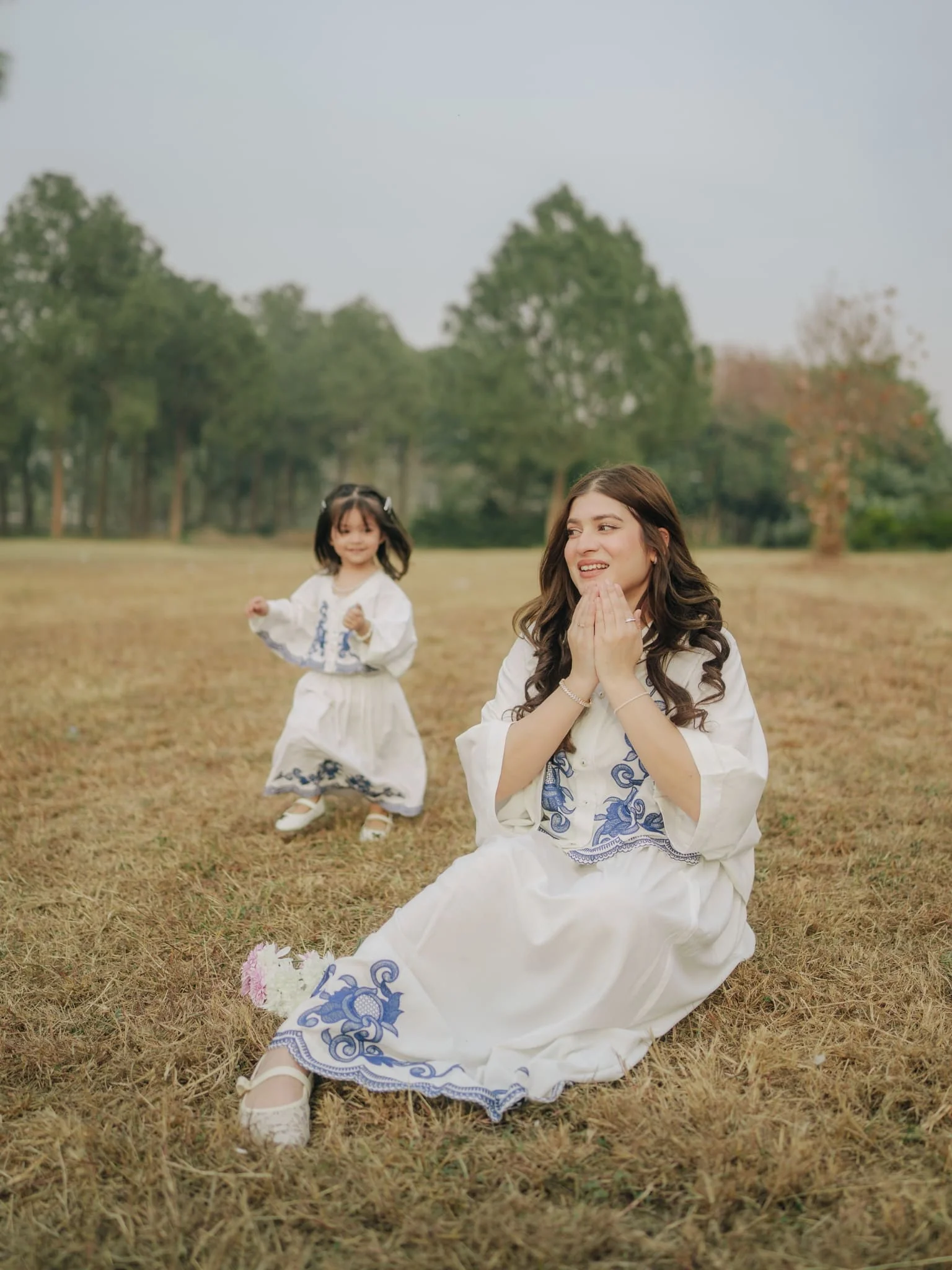 Mini Rinza Embroidered Skirt And Shirt Set For Girls - Image 3