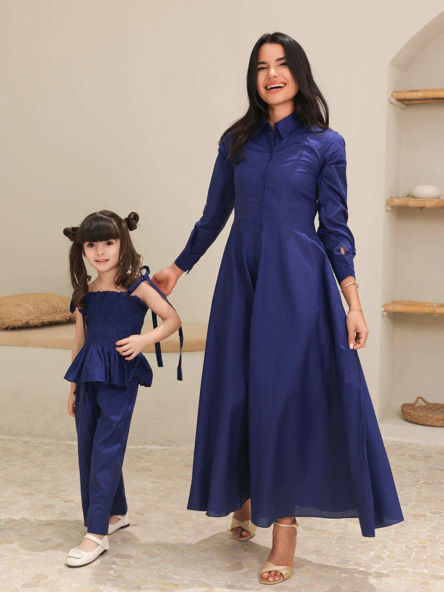 Mini Rivea Blue Cotton Co Ord Set - Image 9