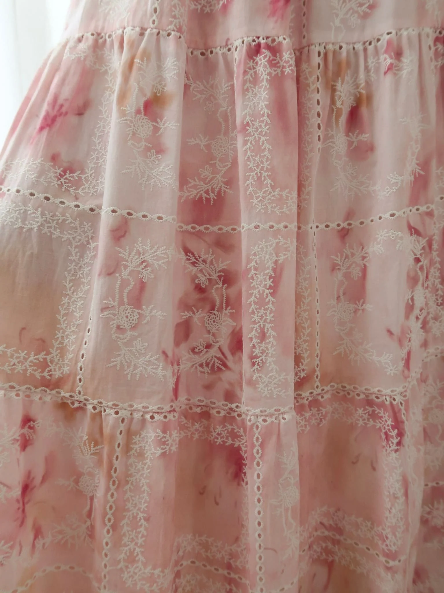 Rosalind Pink Embroidered Skirt - Image 5