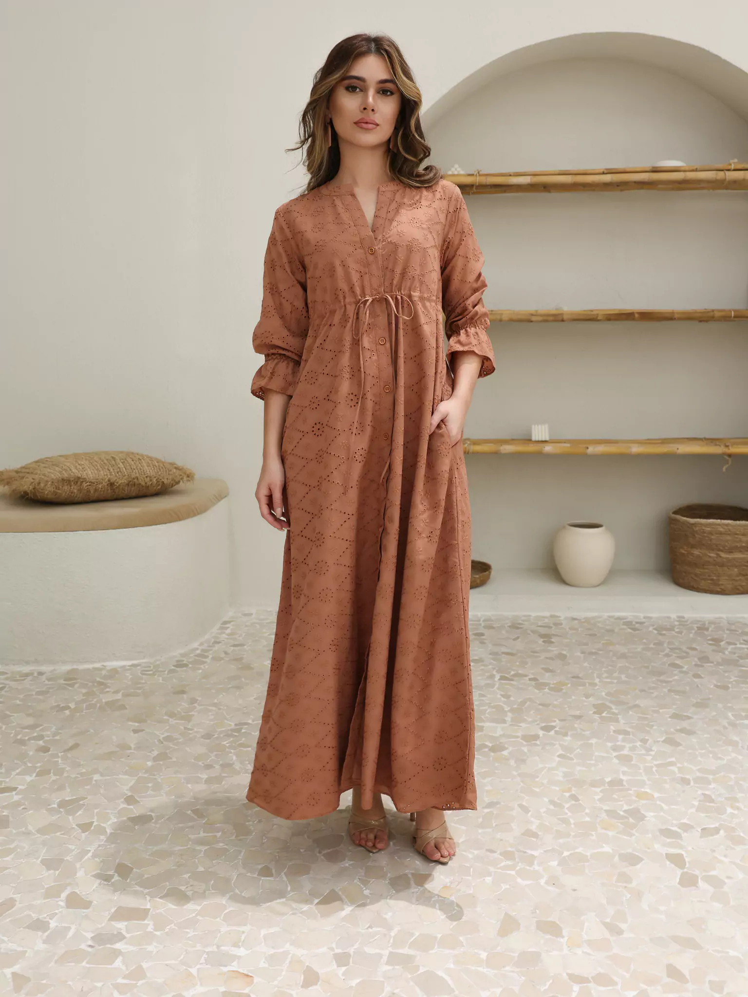 Rosewood Cutwork Long Dress