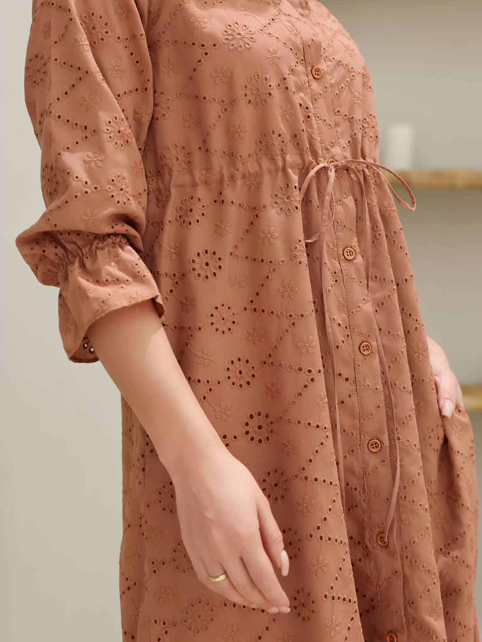 Rosewood Cutwork Long Dress - Image 10