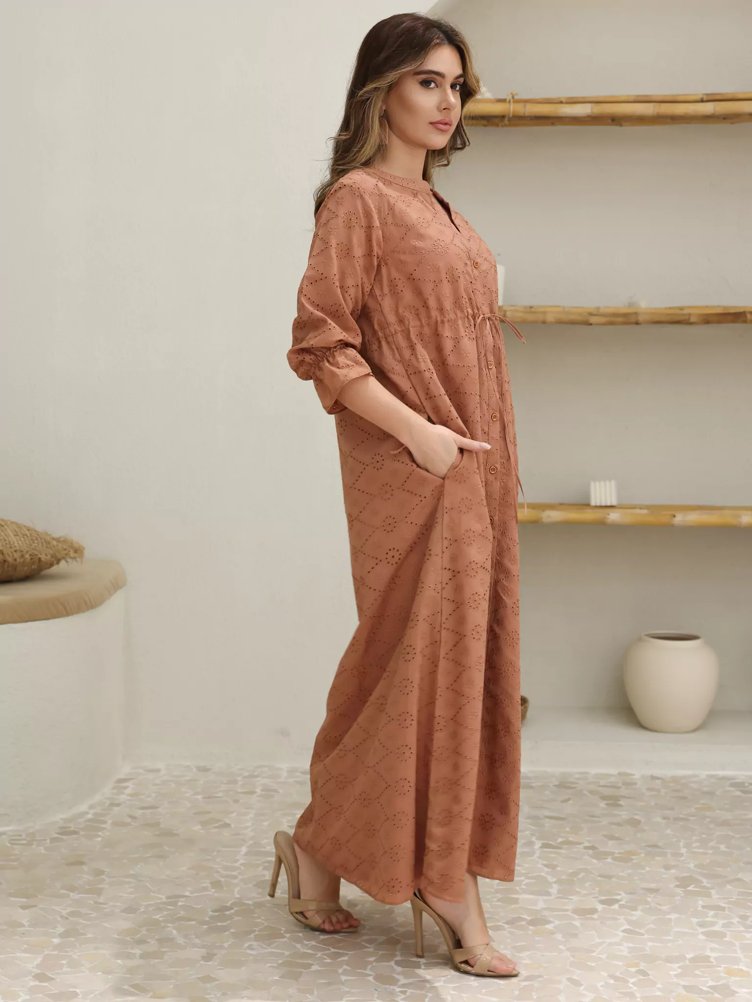 Rosewood Cutwork Long Dress - Image 12
