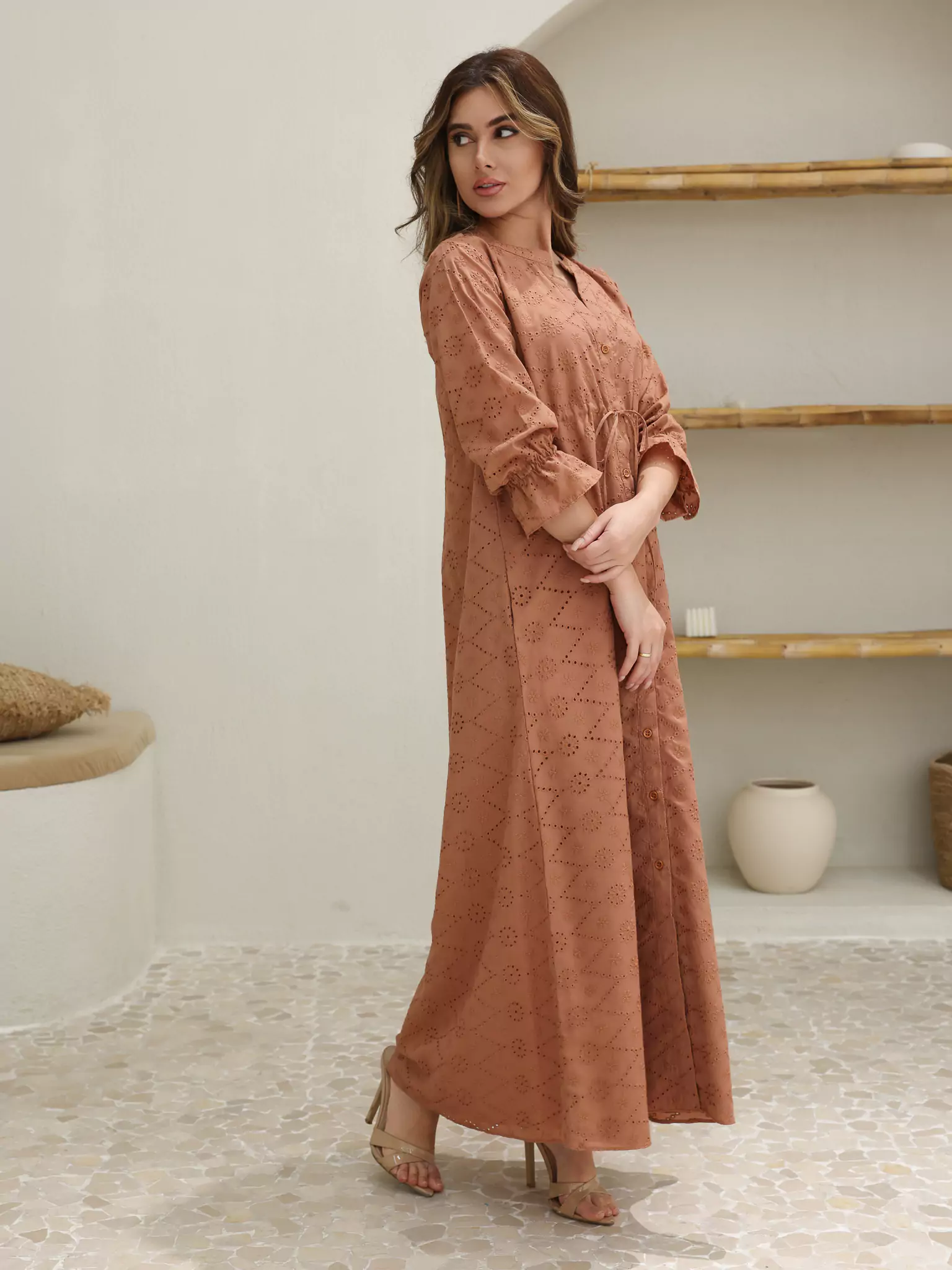 Rosewood Cutwork Long Dress - Image 5