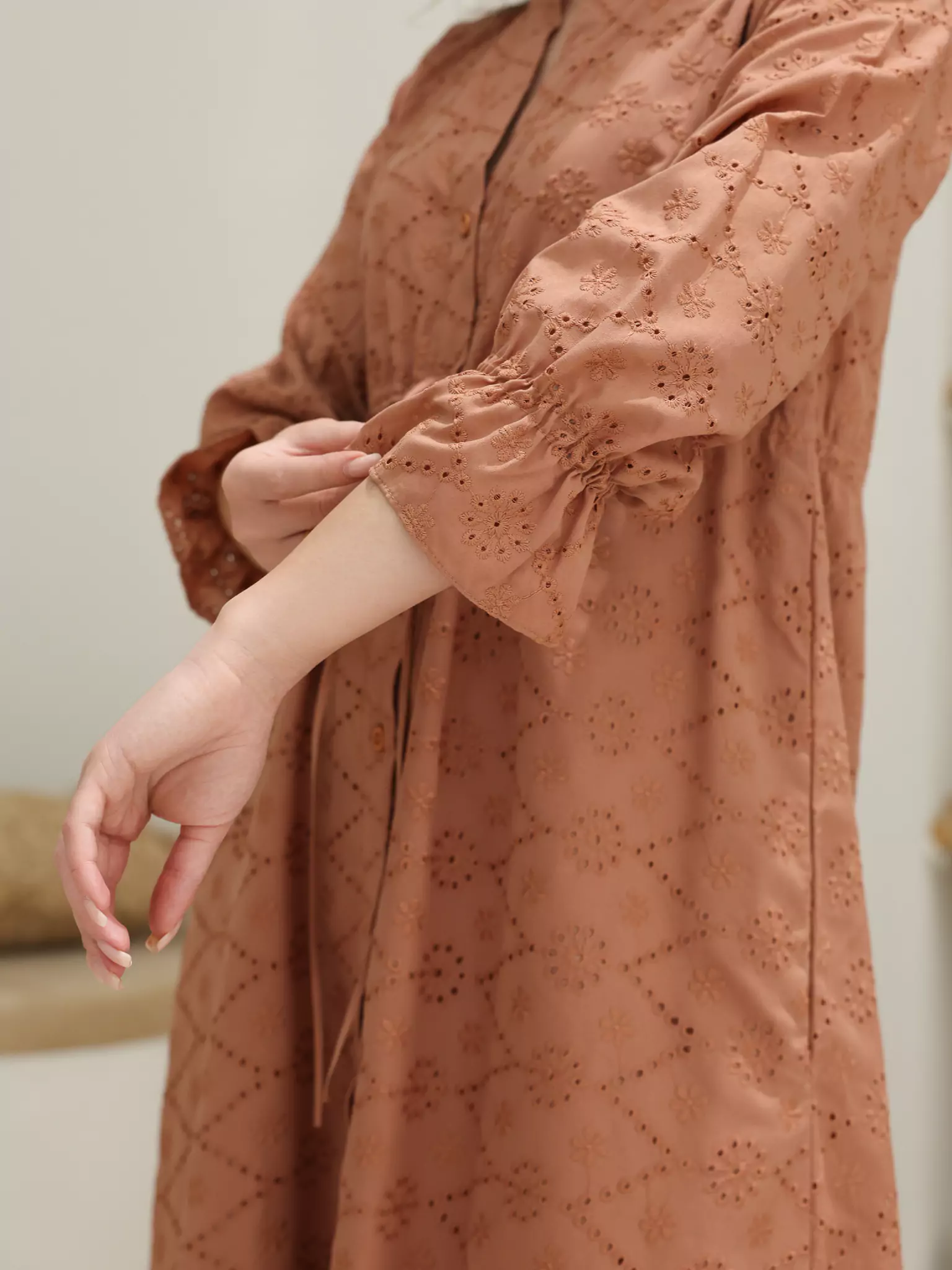 Rosewood Cutwork Long Dress - Image 6