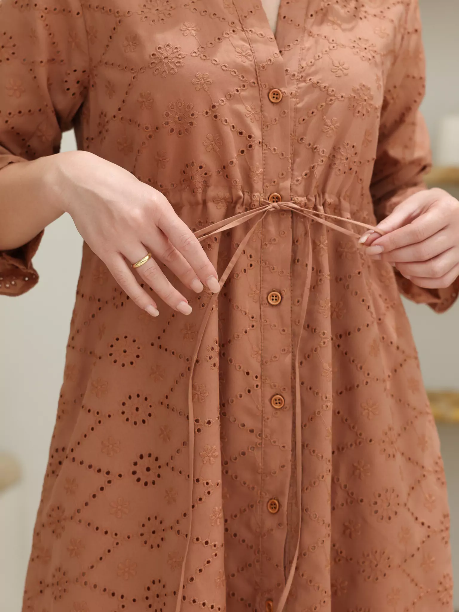 Rosewood Cutwork Long Dress - Image 8