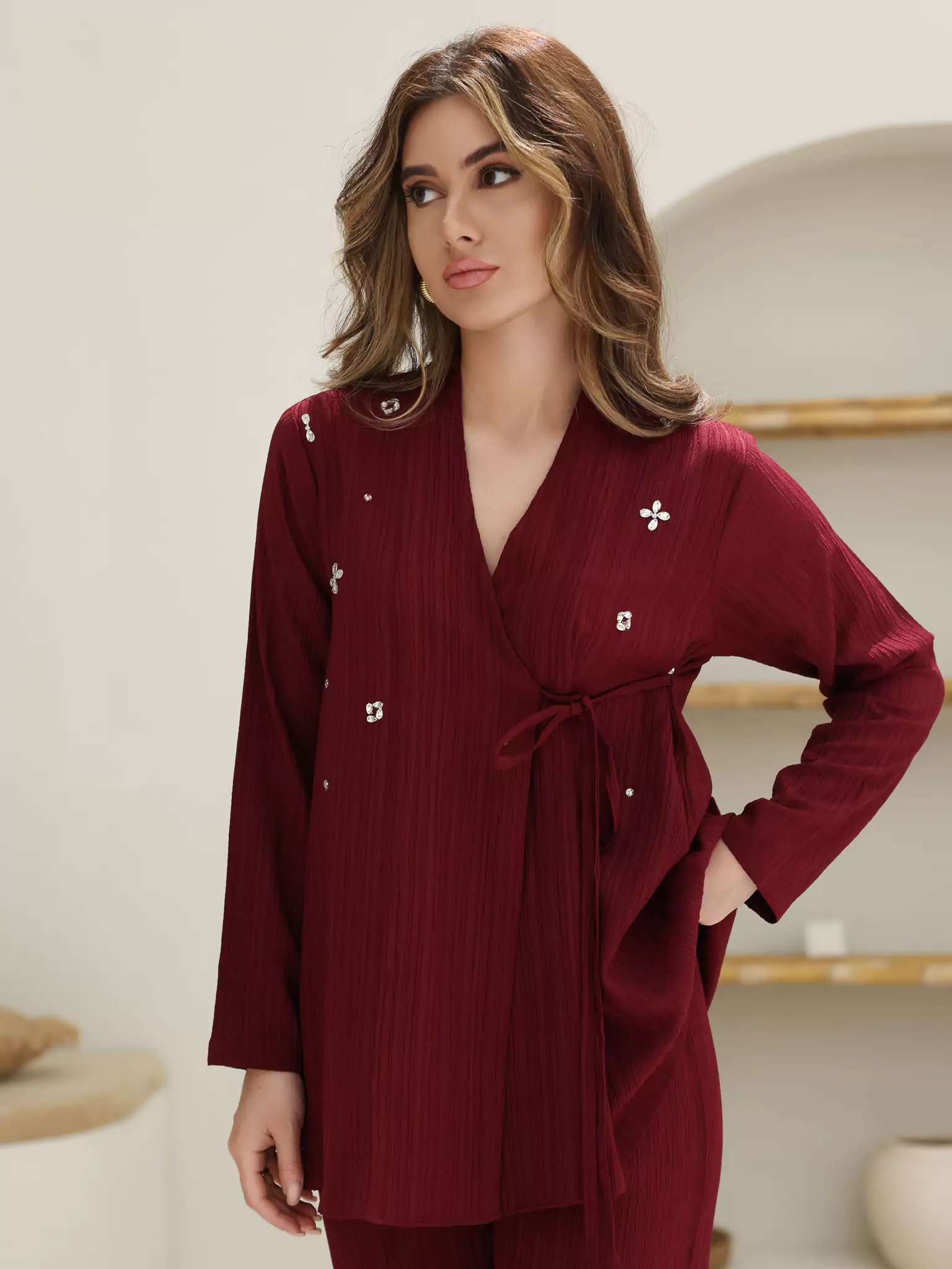 Rosso Embellished Co Ord Set - Image 14