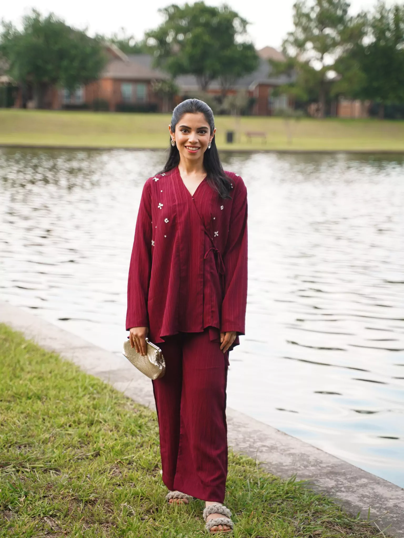 Rosso Embellished Co Ord Set - Image 3