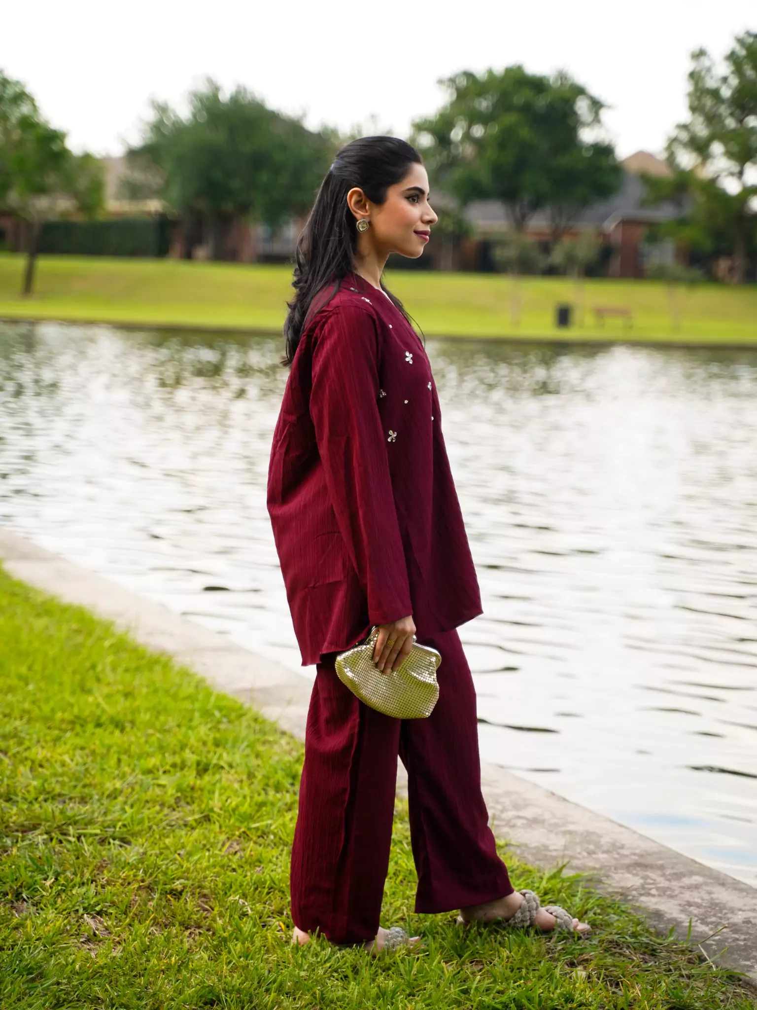 Rosso Embellished Co Ord Set - Image 6