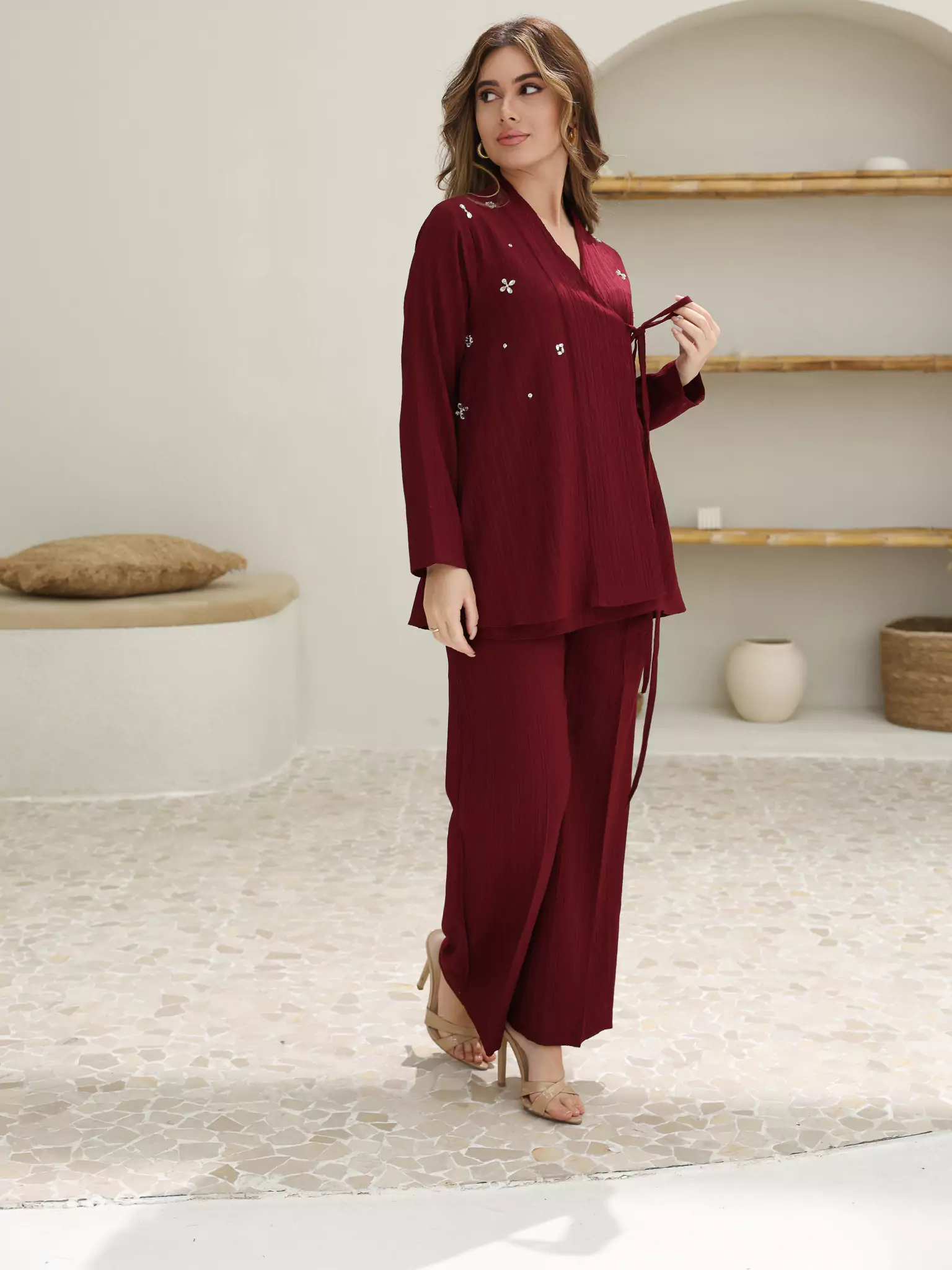 Rosso Embellished Co Ord Set - Image 9