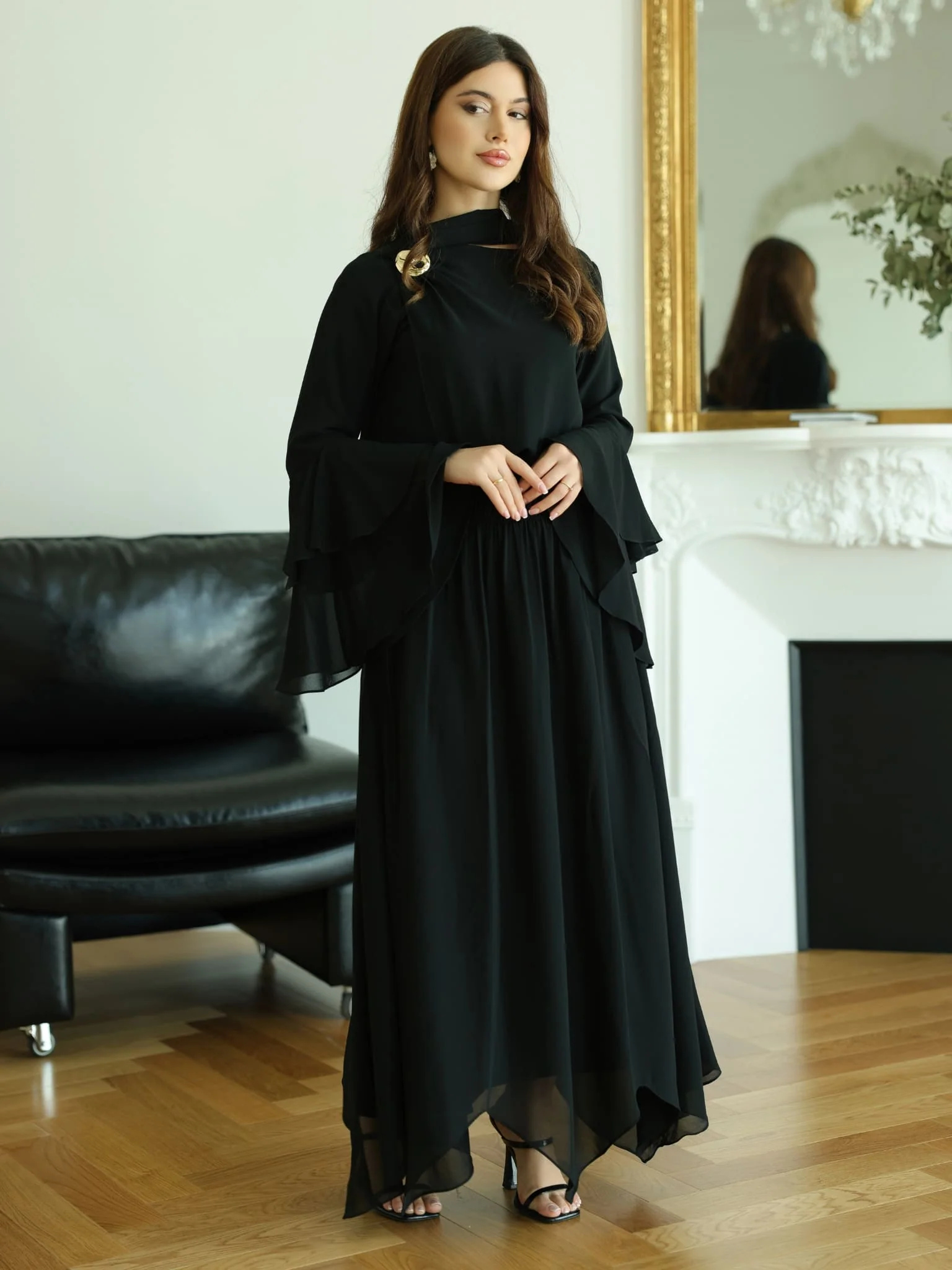 Rumi Ruching Black Skirt - Image 7