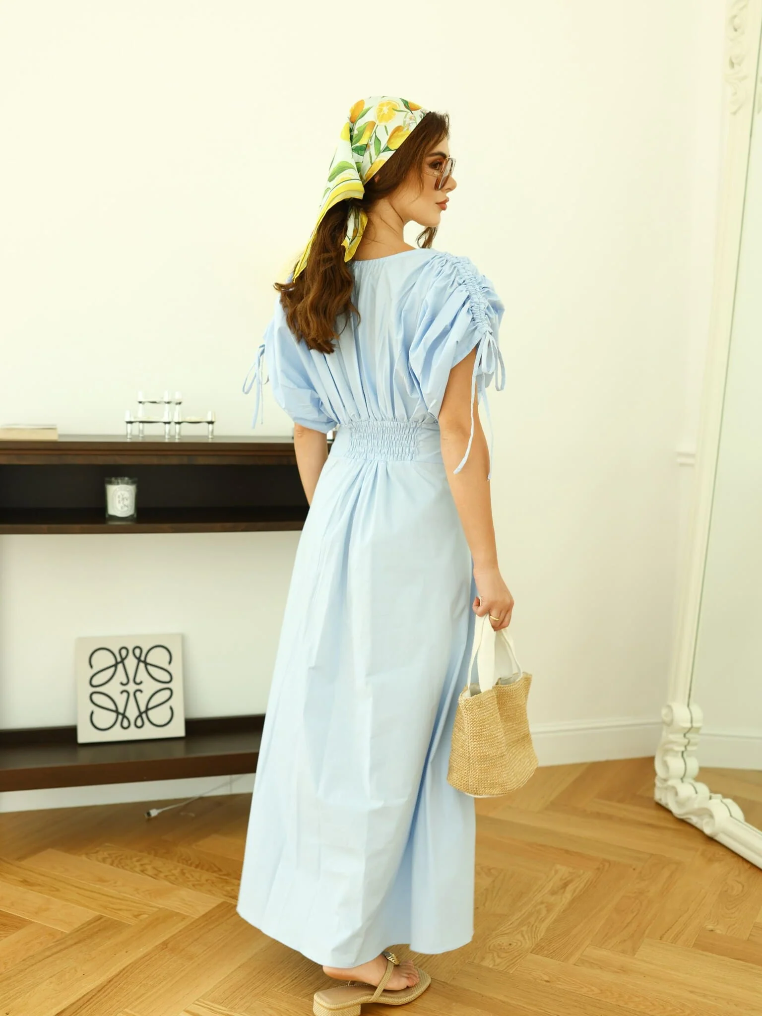 Saphira Blue Long Dress - Image 7