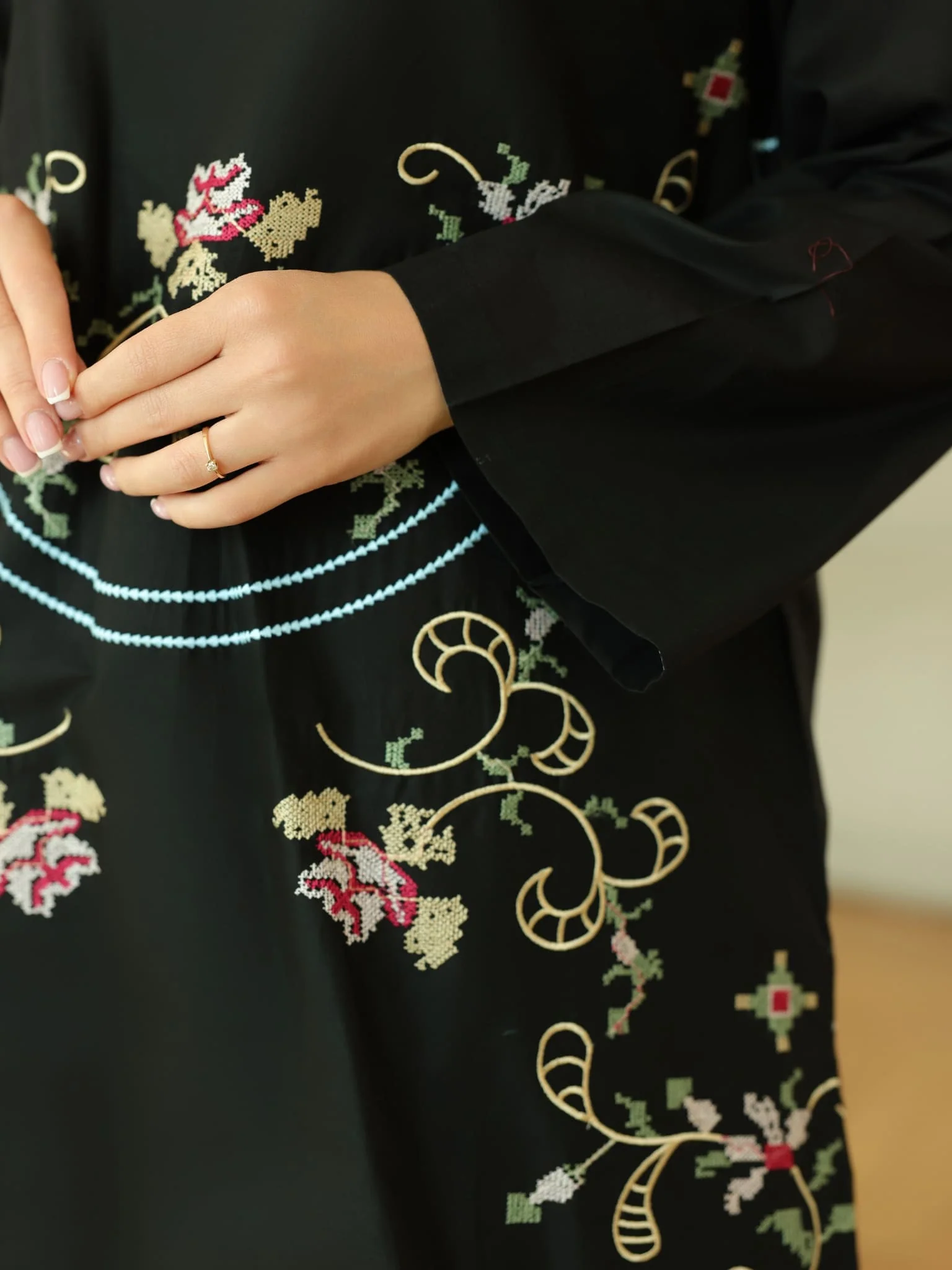 Sarola Black Embroidered Co Ord Set - Image 9
