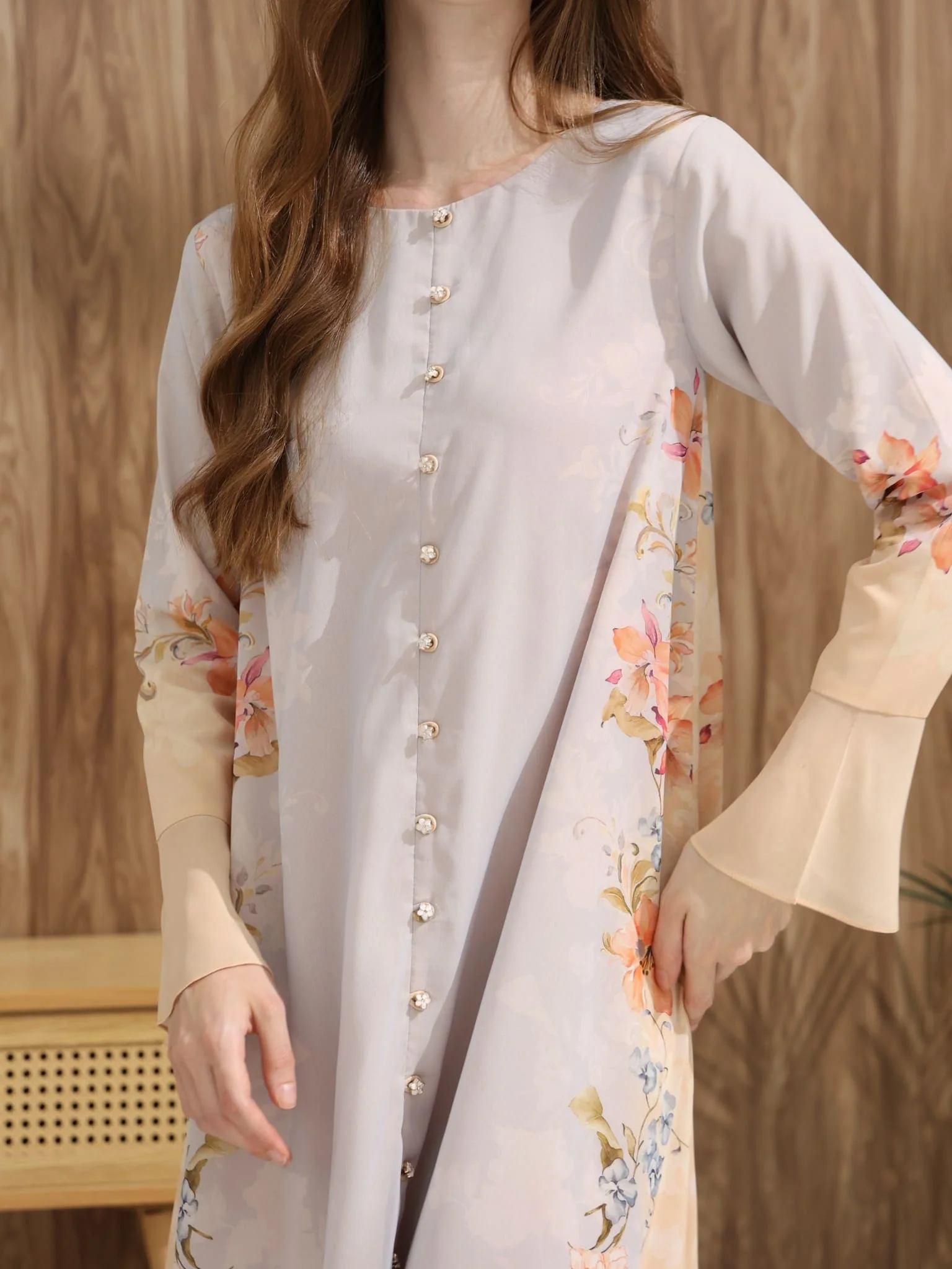 Serelle Floral Long Tunic Dress - Image 2