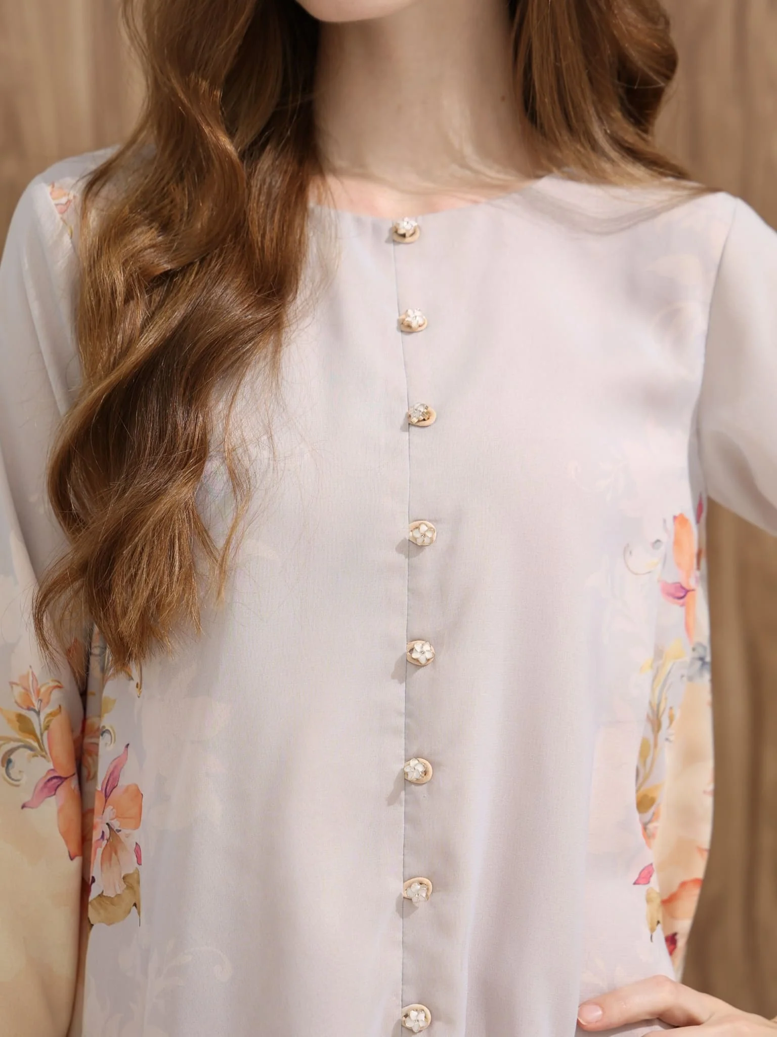 Serelle Floral Long Tunic Dress - Image 5