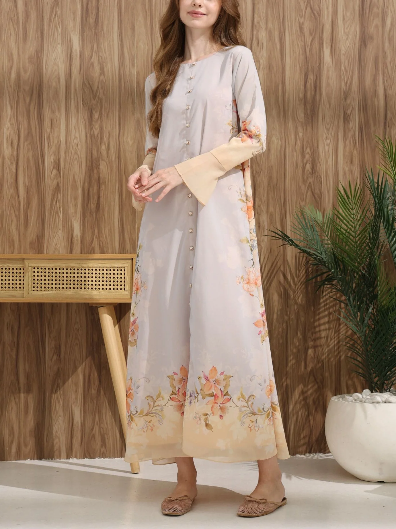 Serelle Floral Long Tunic Dress - Image 6