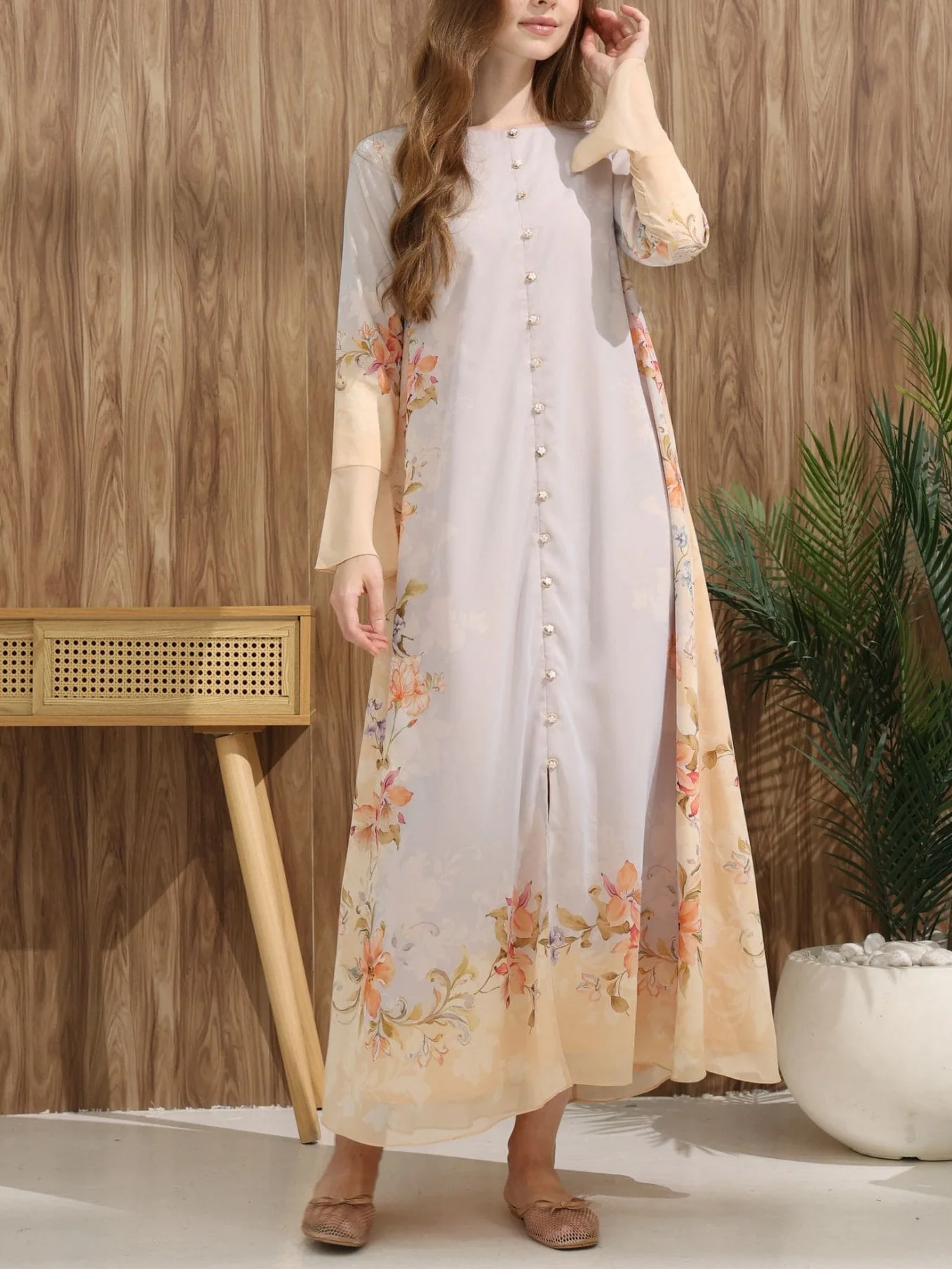 Serelle Floral Long Tunic Dress - Image 7