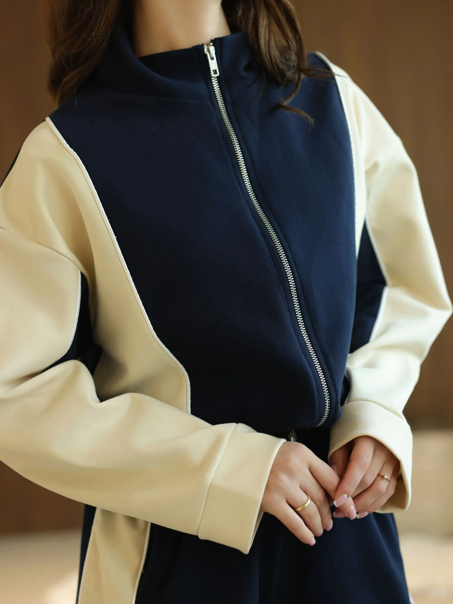 Signora Blue And Cream Softstreme Pull Over Sweat Shirt - Image 8