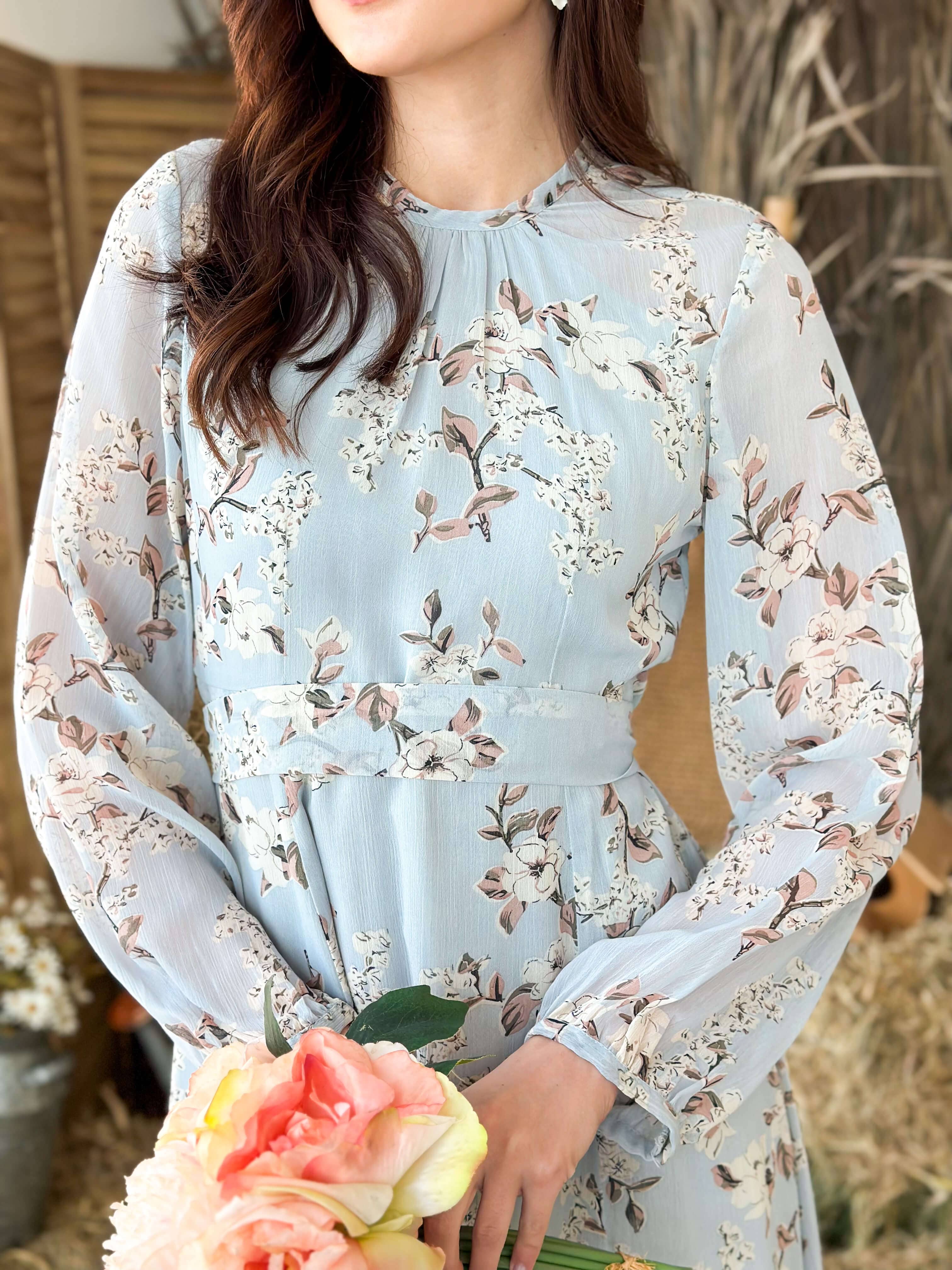 Silver Rose Long Dress - Image 2