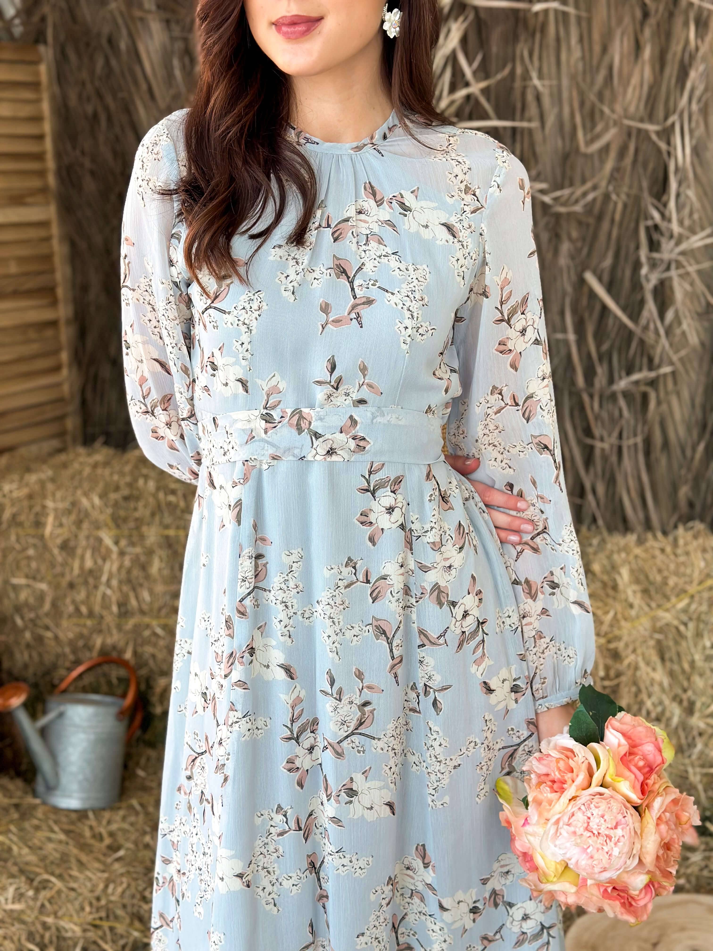 Silver Rose Long Dress - Image 3