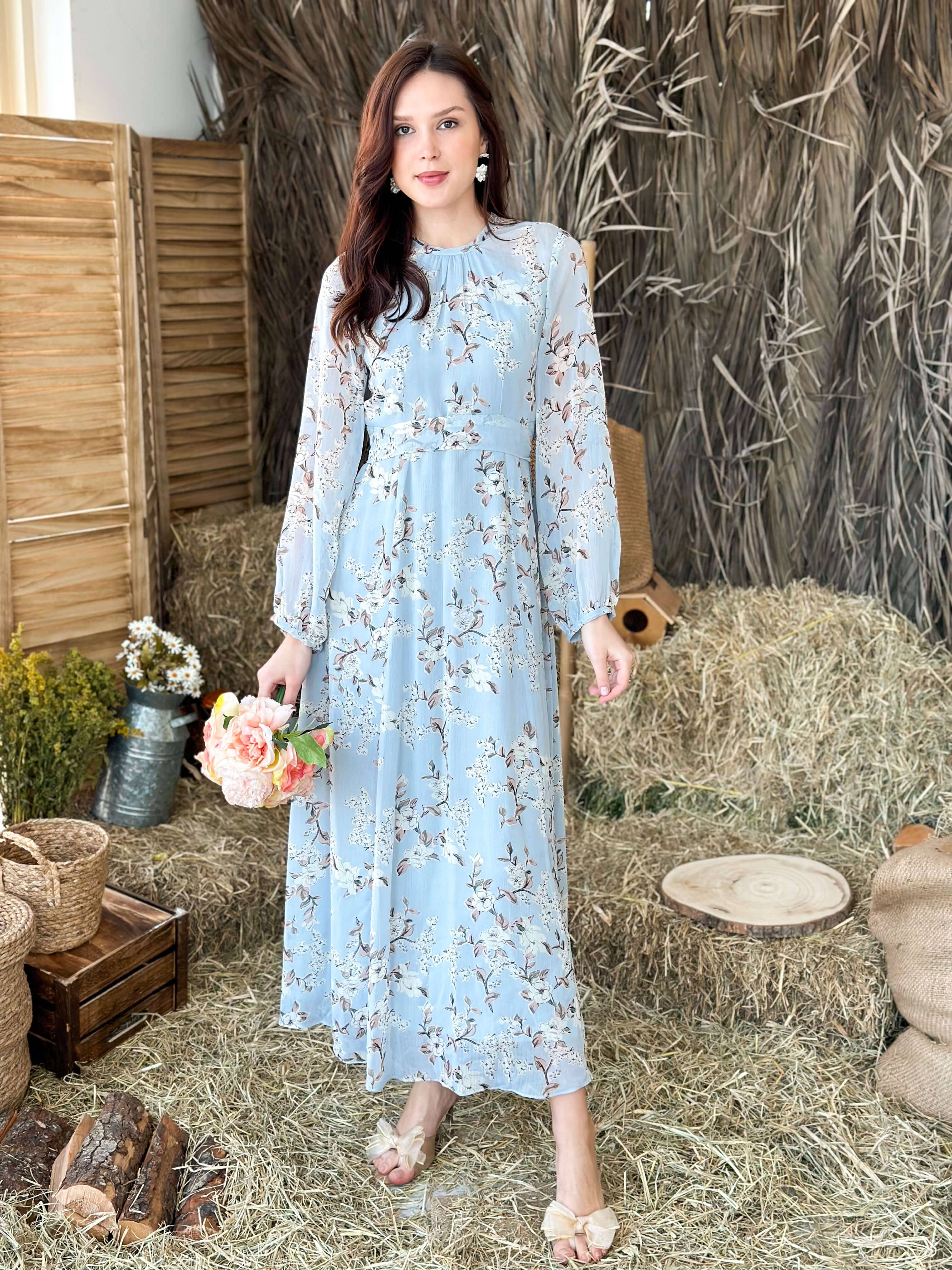Silver Rose Long Dress - Image 5