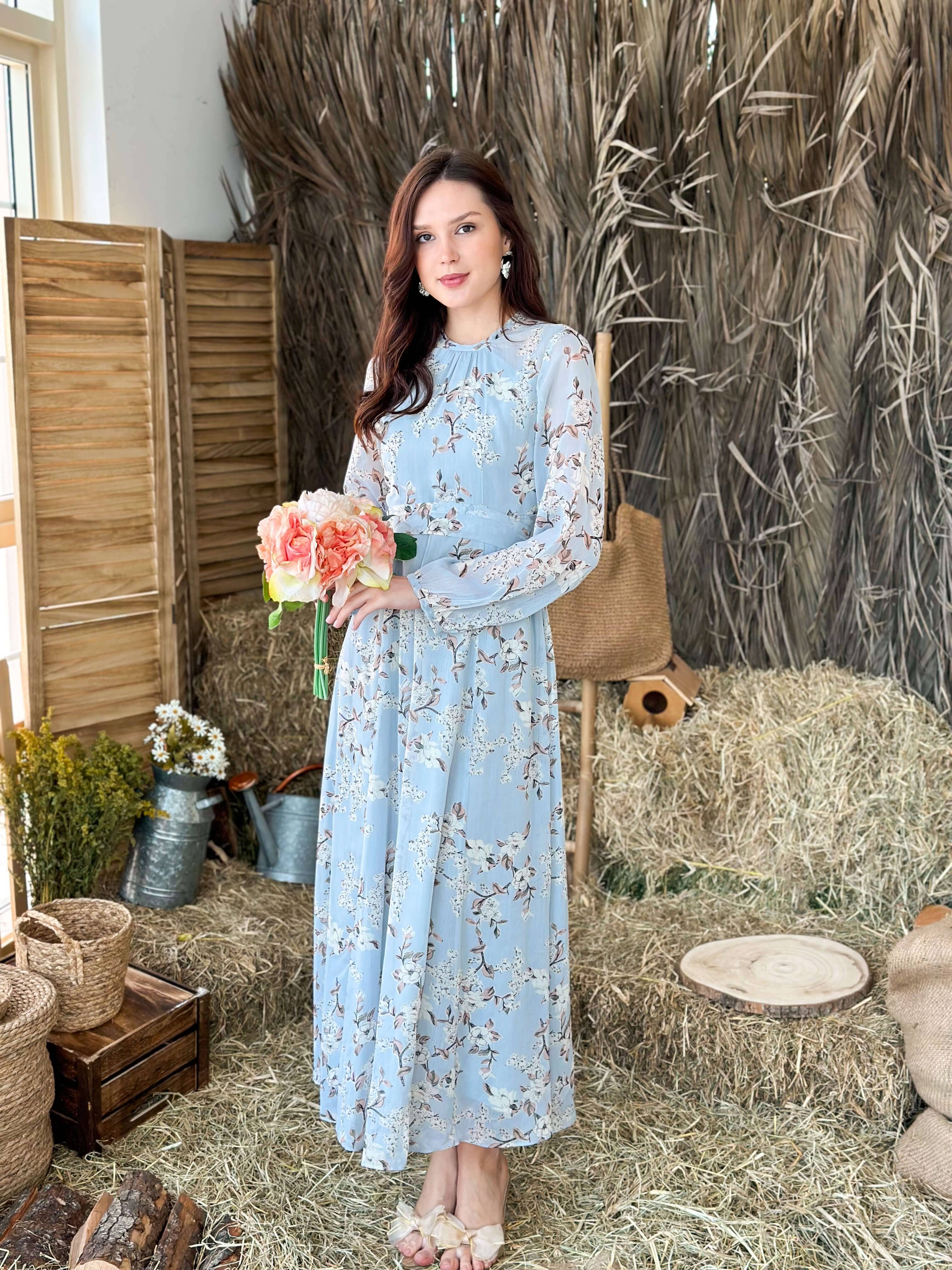 Silver Rose Long Dress - Image 8