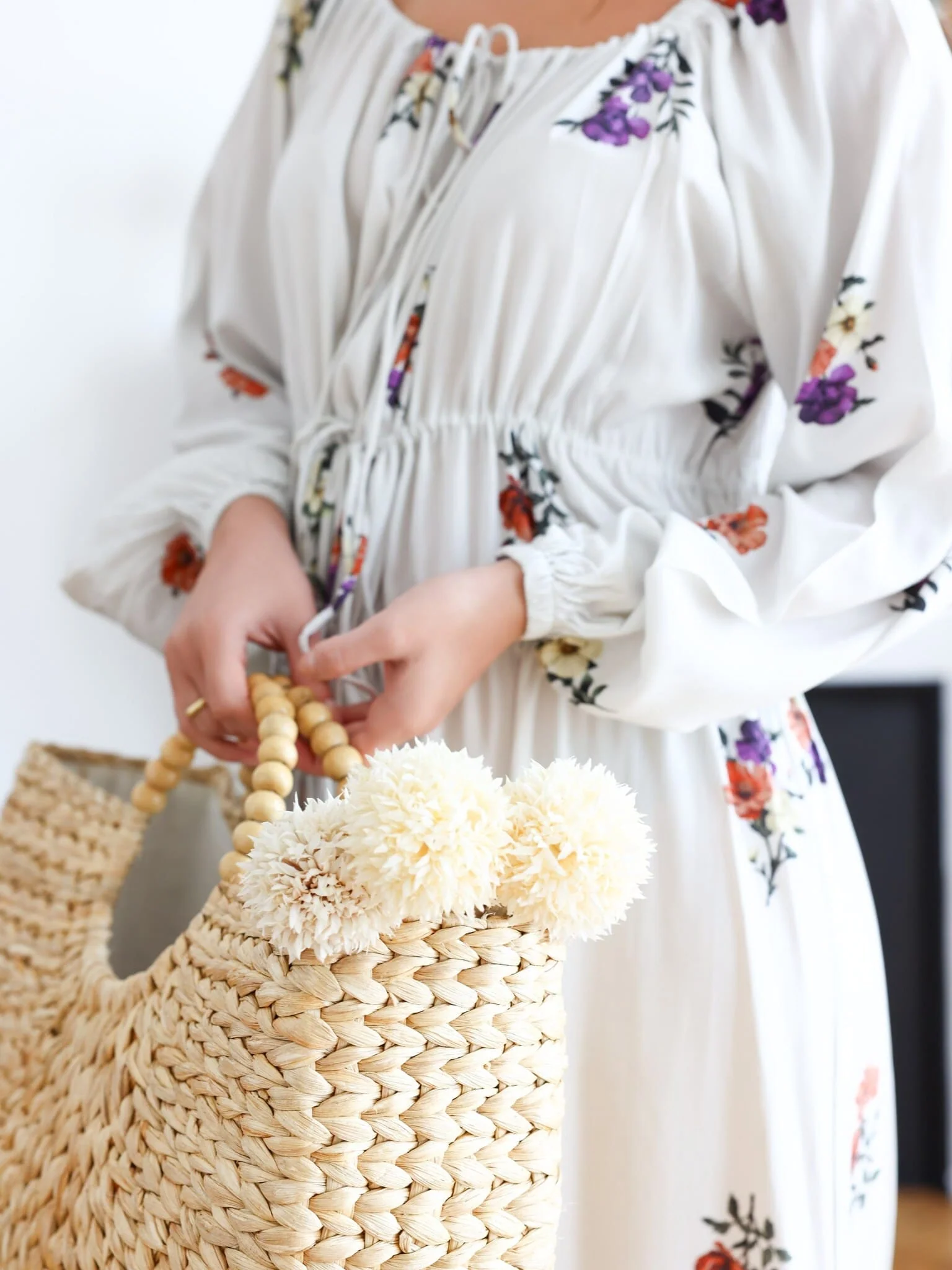 Simone Floral Gathered Dress - Image 4